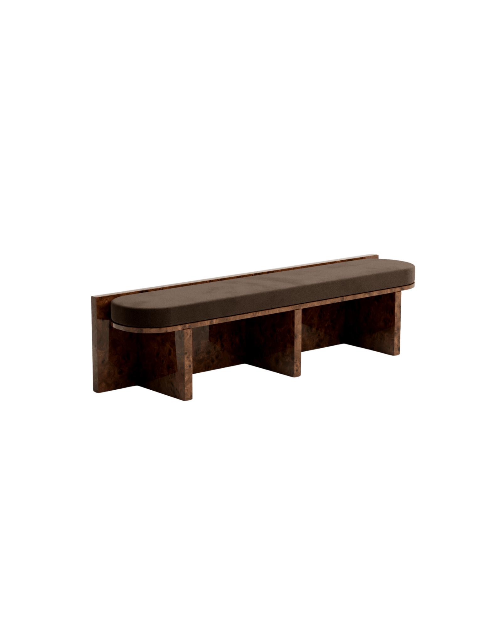 Meï by Agence Volta, made of Burl Wood and Velvet, Burl Wood version, picture 0