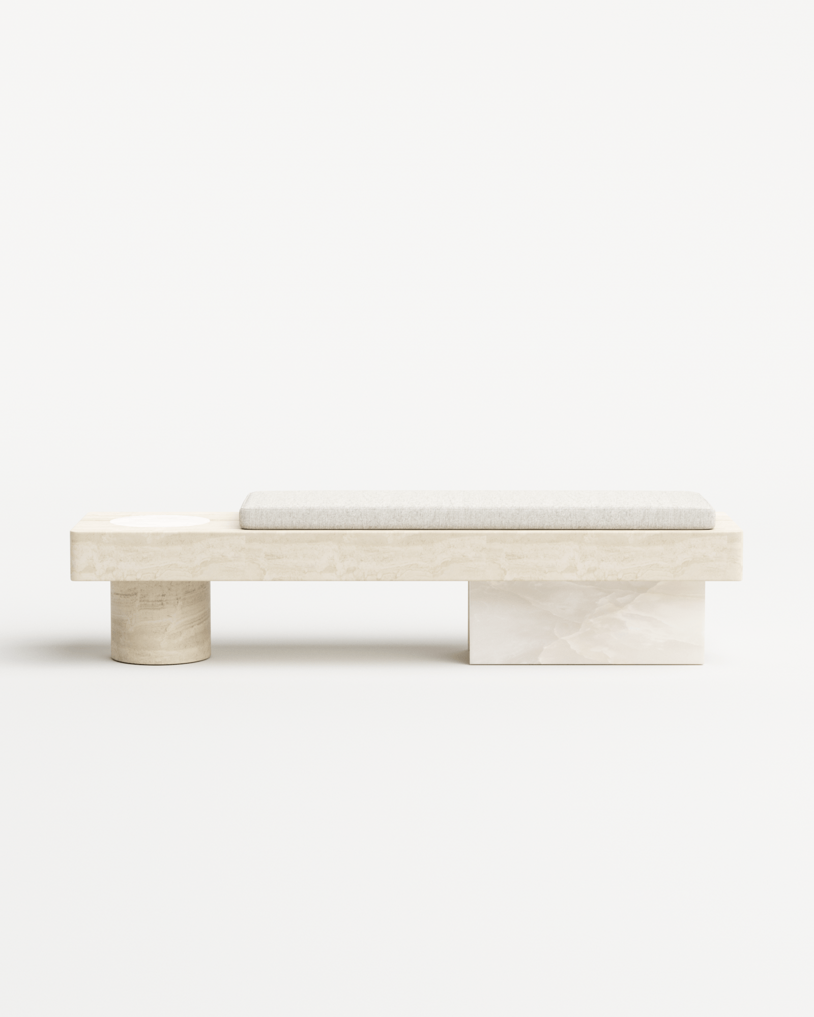 Salvante by Piotr Dabrowa, made of Travertin and Onyx, Travertine version, picture 2