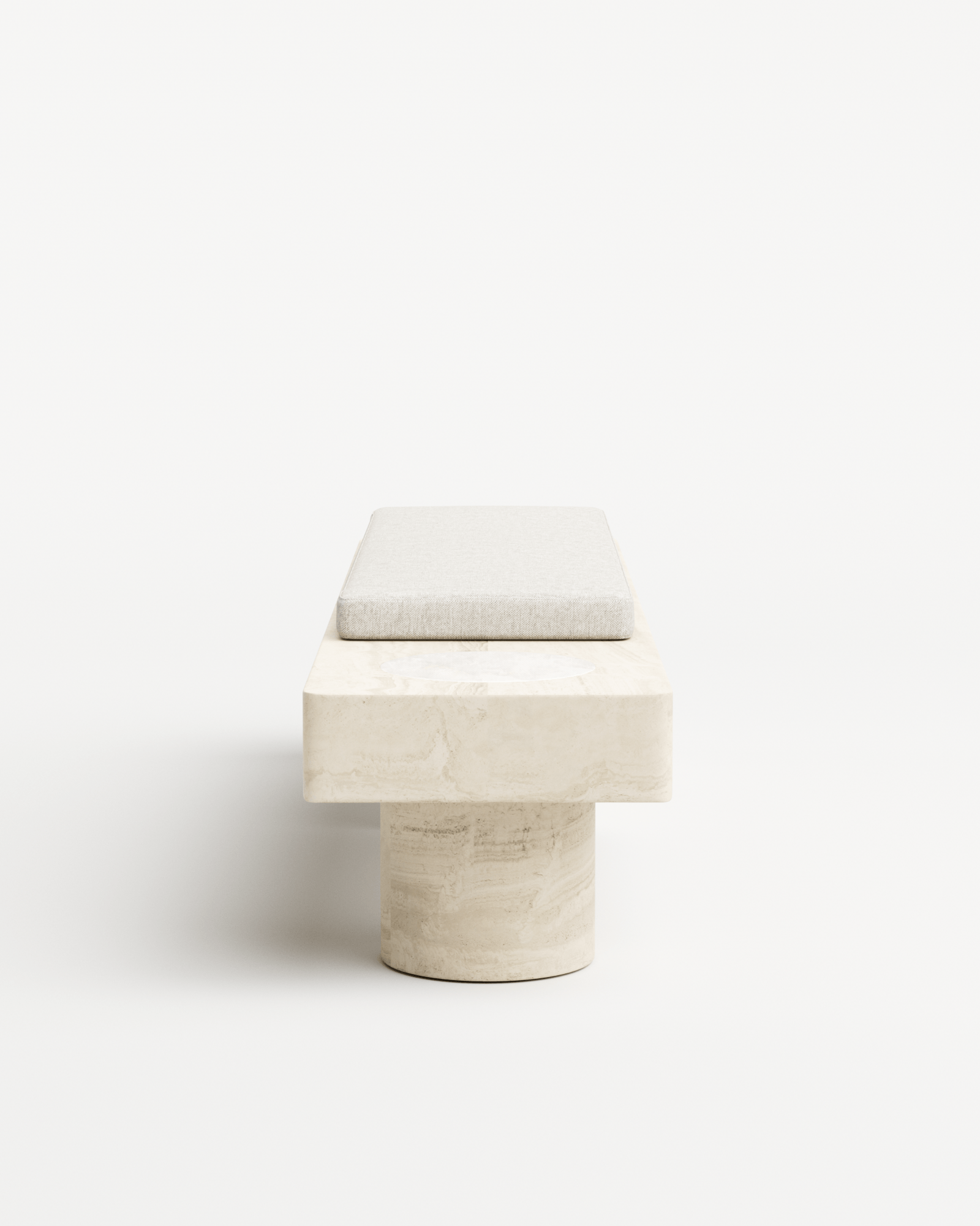 Salvante by Piotr Dabrowa, made of Travertin and Onyx, Travertine version, picture 3