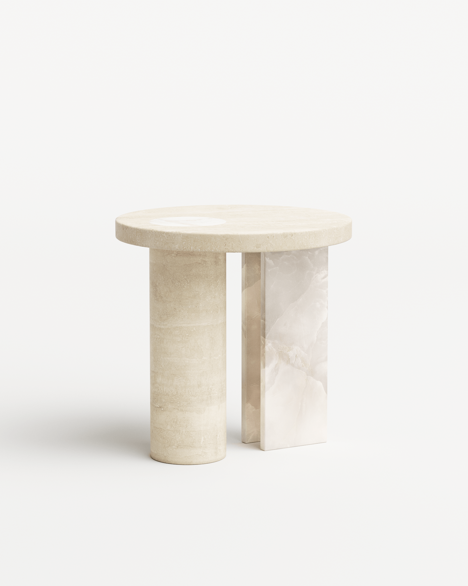 Salvante by Piotr Dabrowa, made of Travertin and Onyx, Travertine version, picture 1