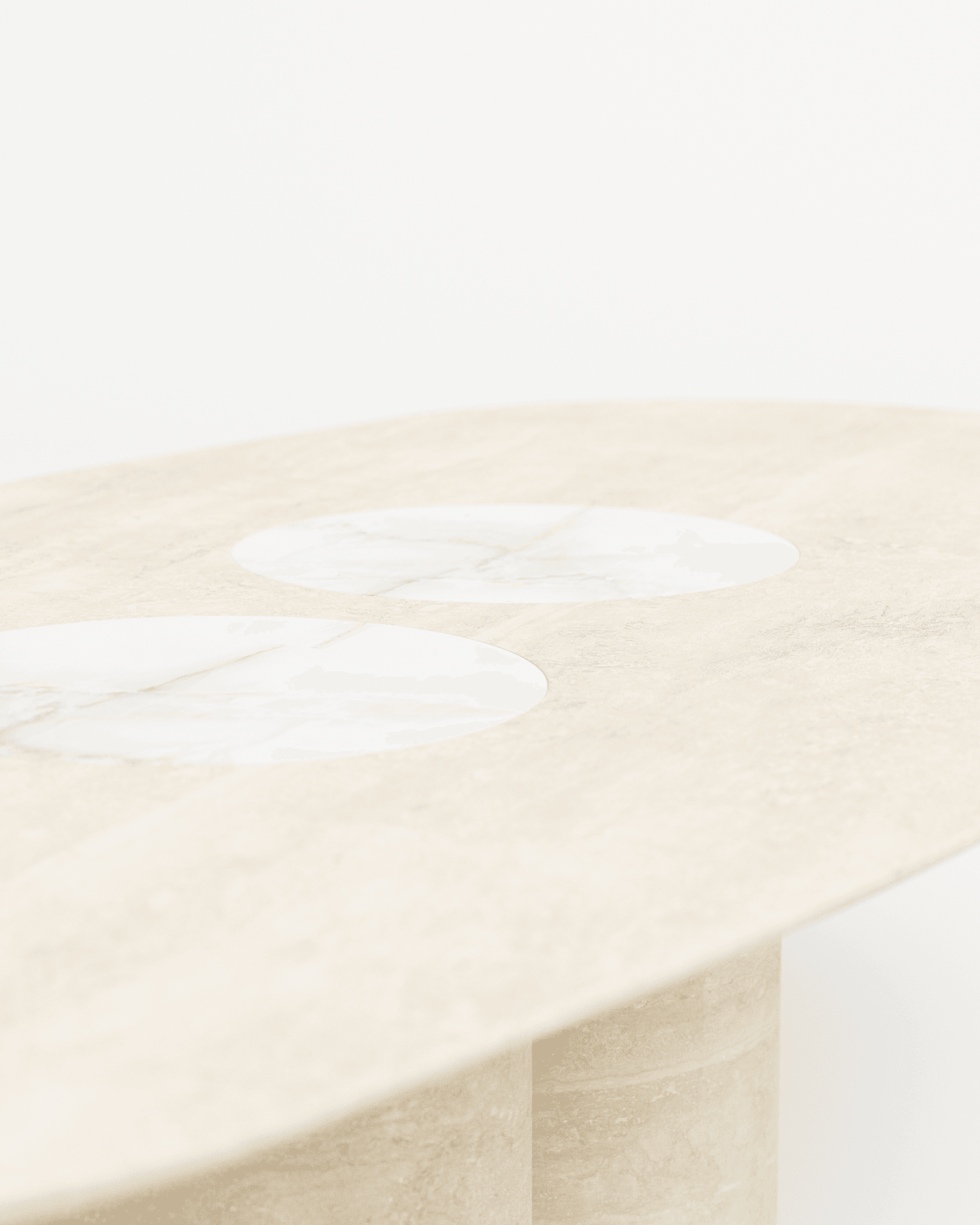 Salvante by Piotr Dabrowa, made of Travertin and Onyx, Travertine version, picture 4