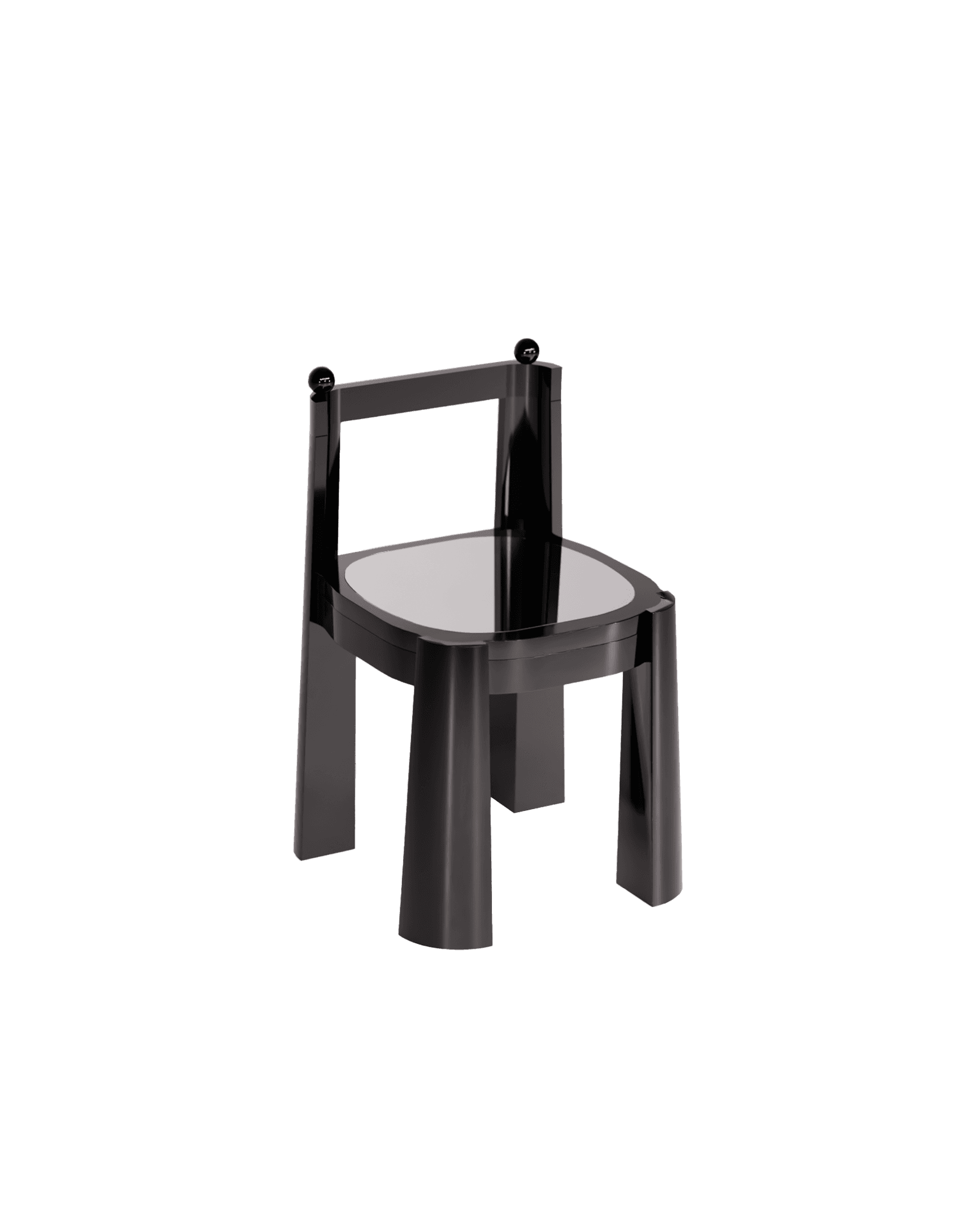 Chaise Miroir Black, 1976, Nouveau Standard