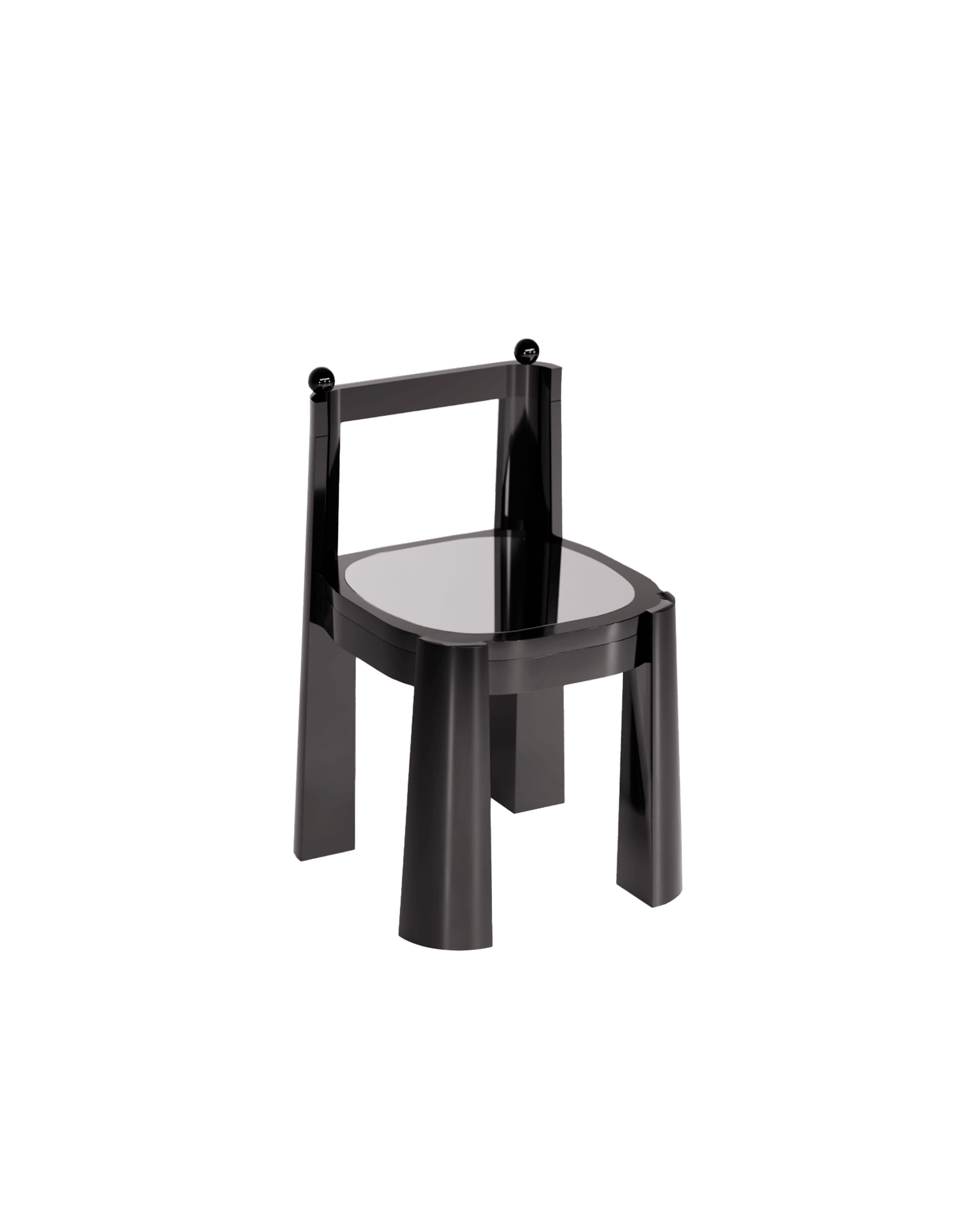 Chaise Miroir Black, 1976, Nouveau Standard