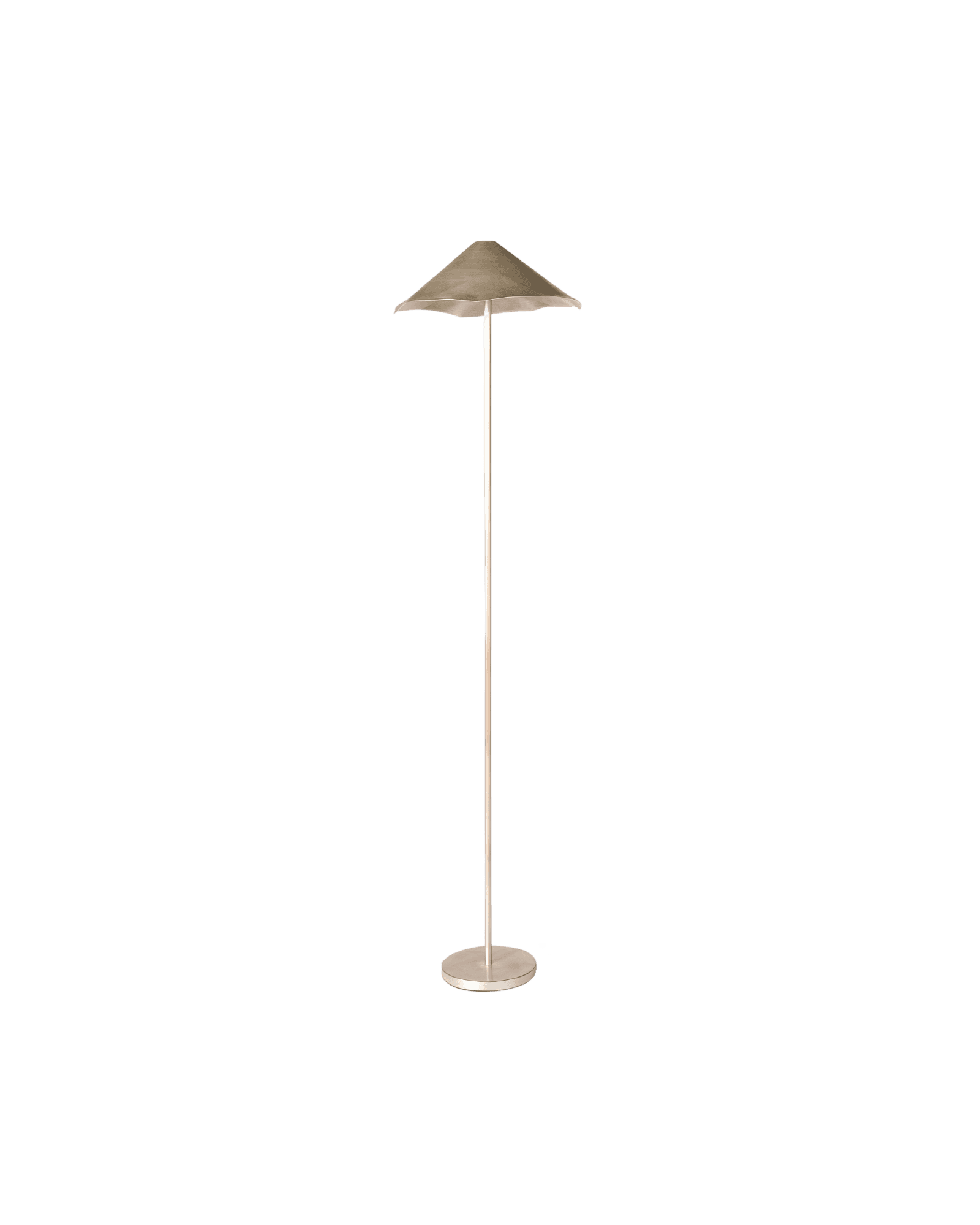 Antica Task Floor Lamp by OHLA Studio – recycled copper, wavy-rim conical shade, Alcocer collection