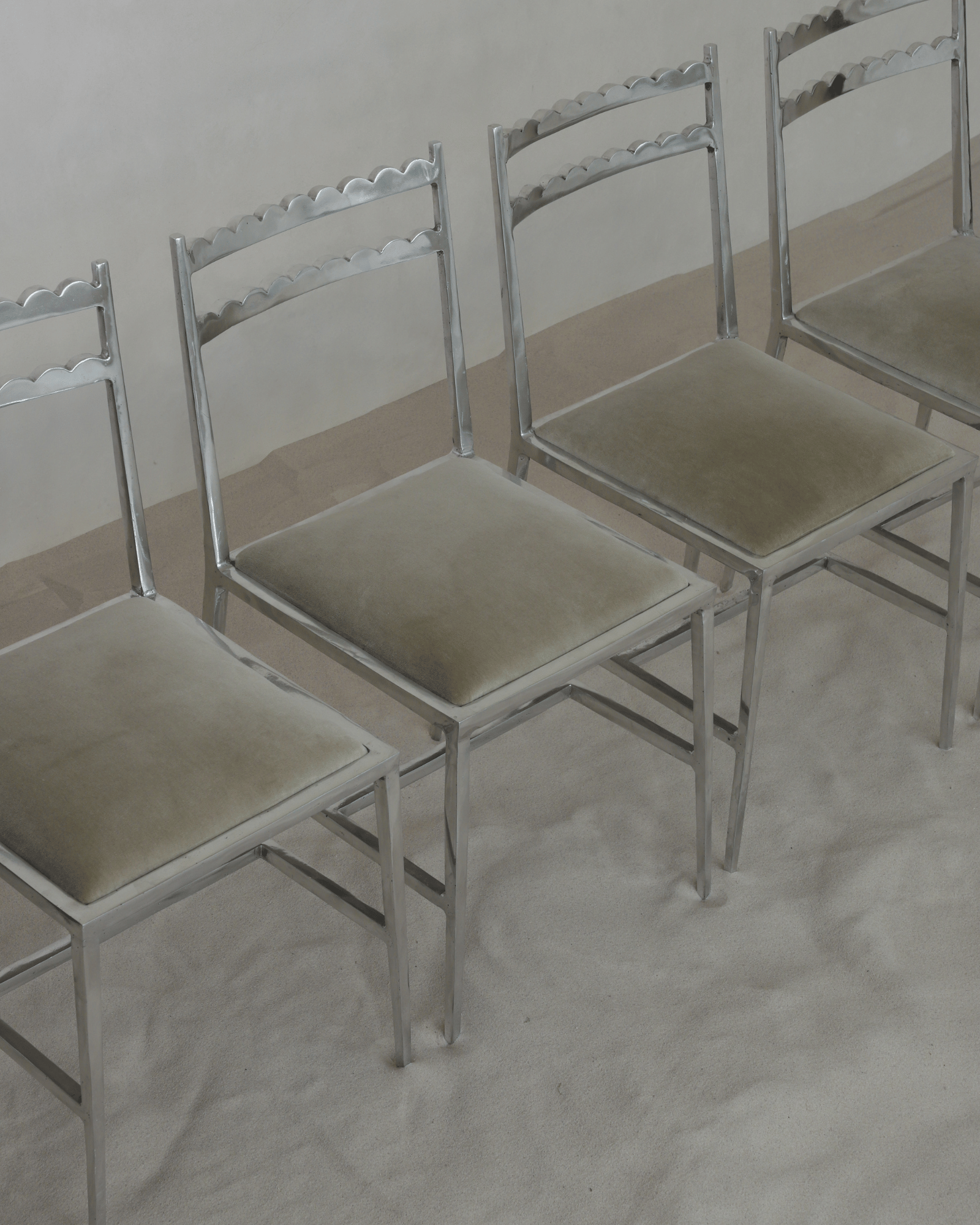 Alcocer by Ohla Studio, made of Aluminium and , Polished aluminium version, picture 8