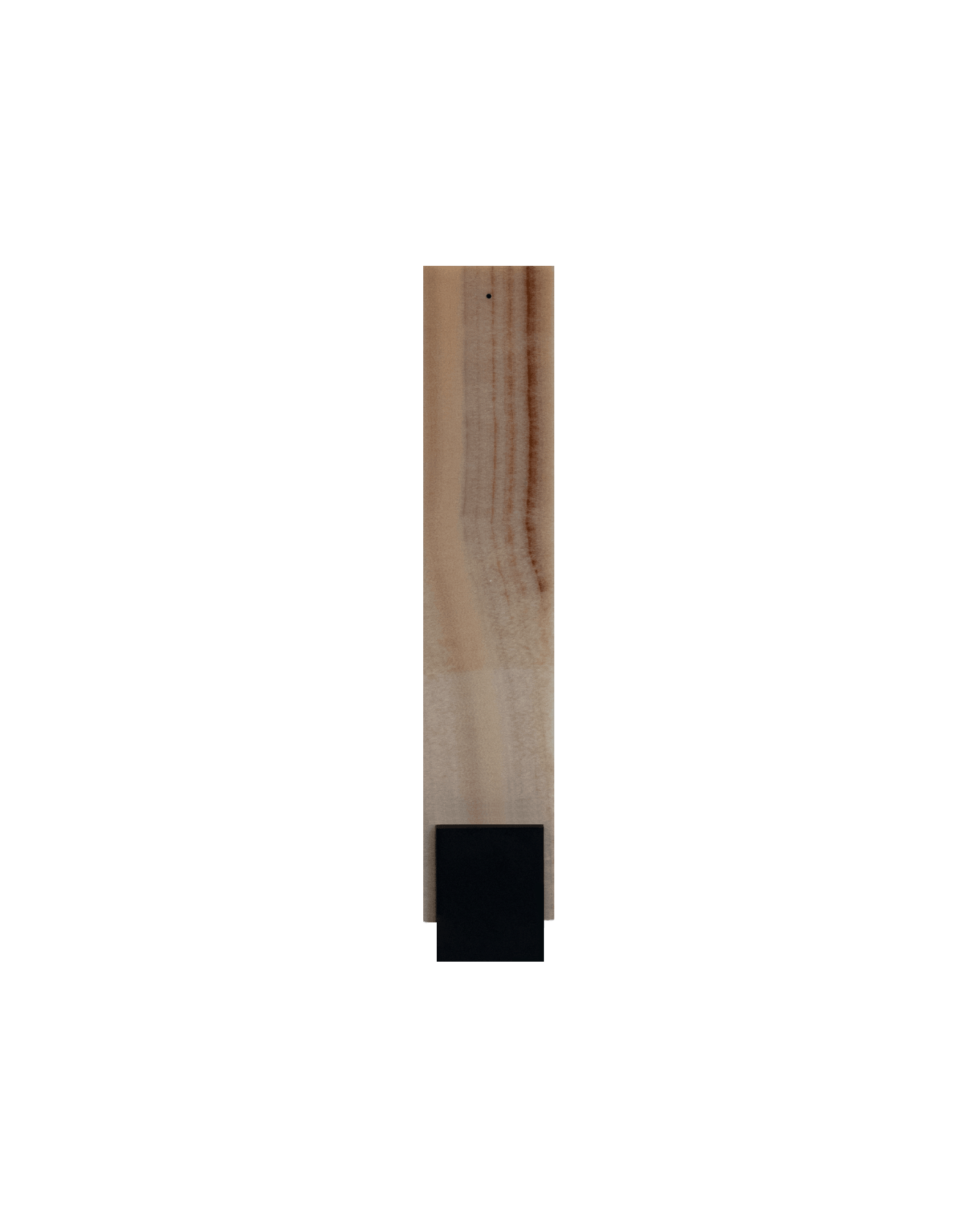 Congresso floor lamp by StudioDanielK, polished Honey Onyx marble slab on black steel base, Antechamber collection