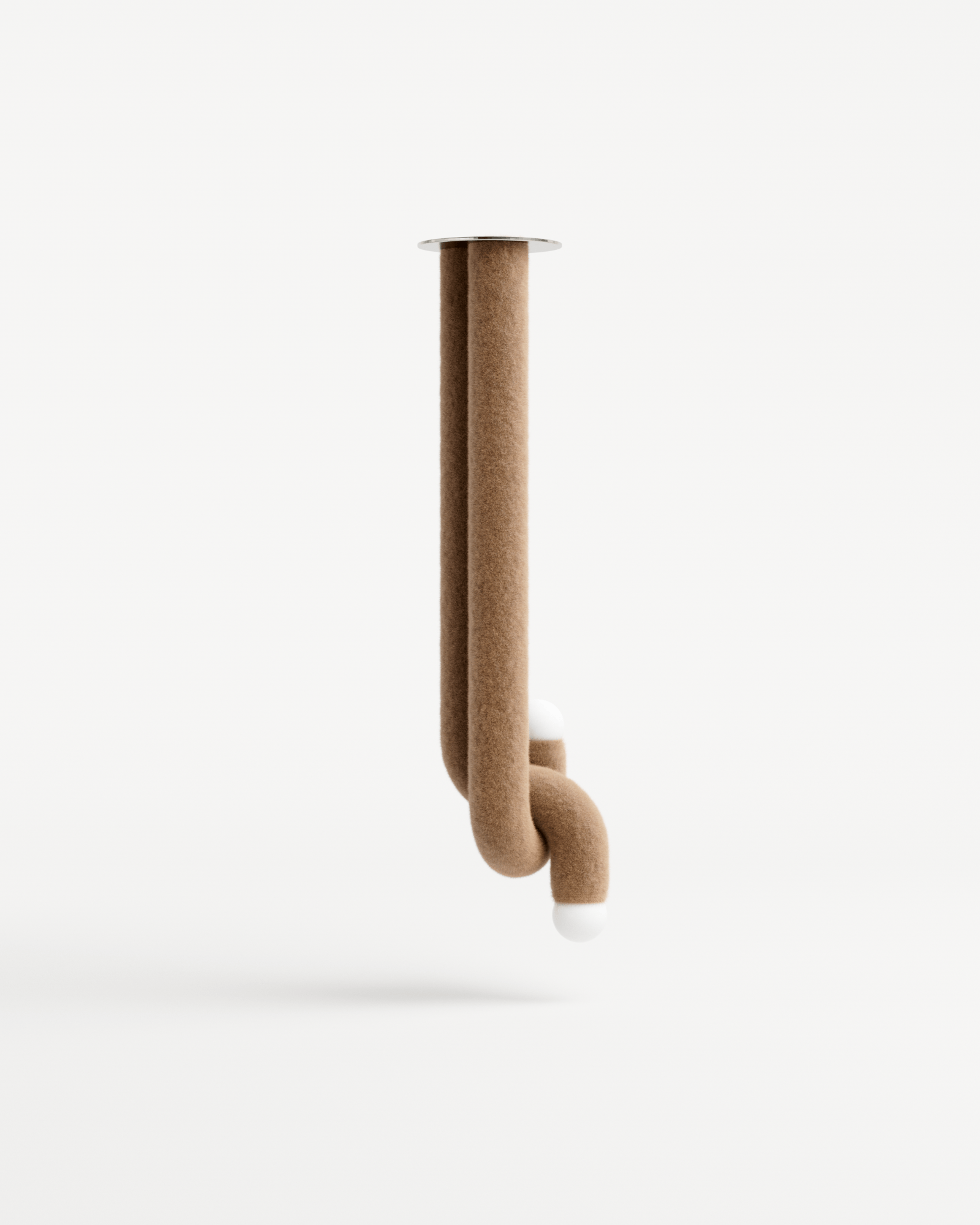 Courbes Alléchantes by Axel Chay, made of Aluminium and Fur, Chamois version, picture 1