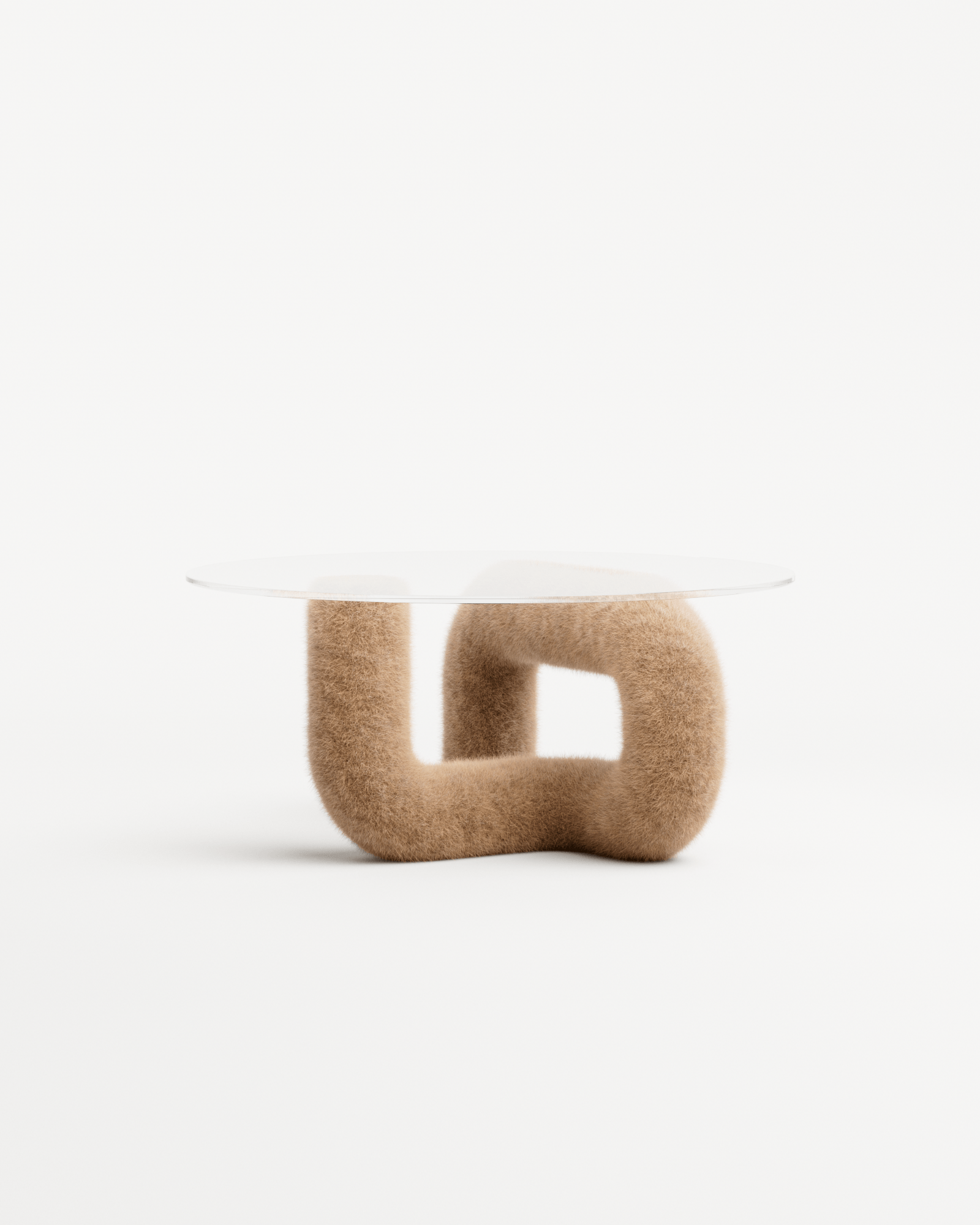 Courbes Alléchantes by Axel Chay, made of Aluminium and Fur, Chamois version, picture 2