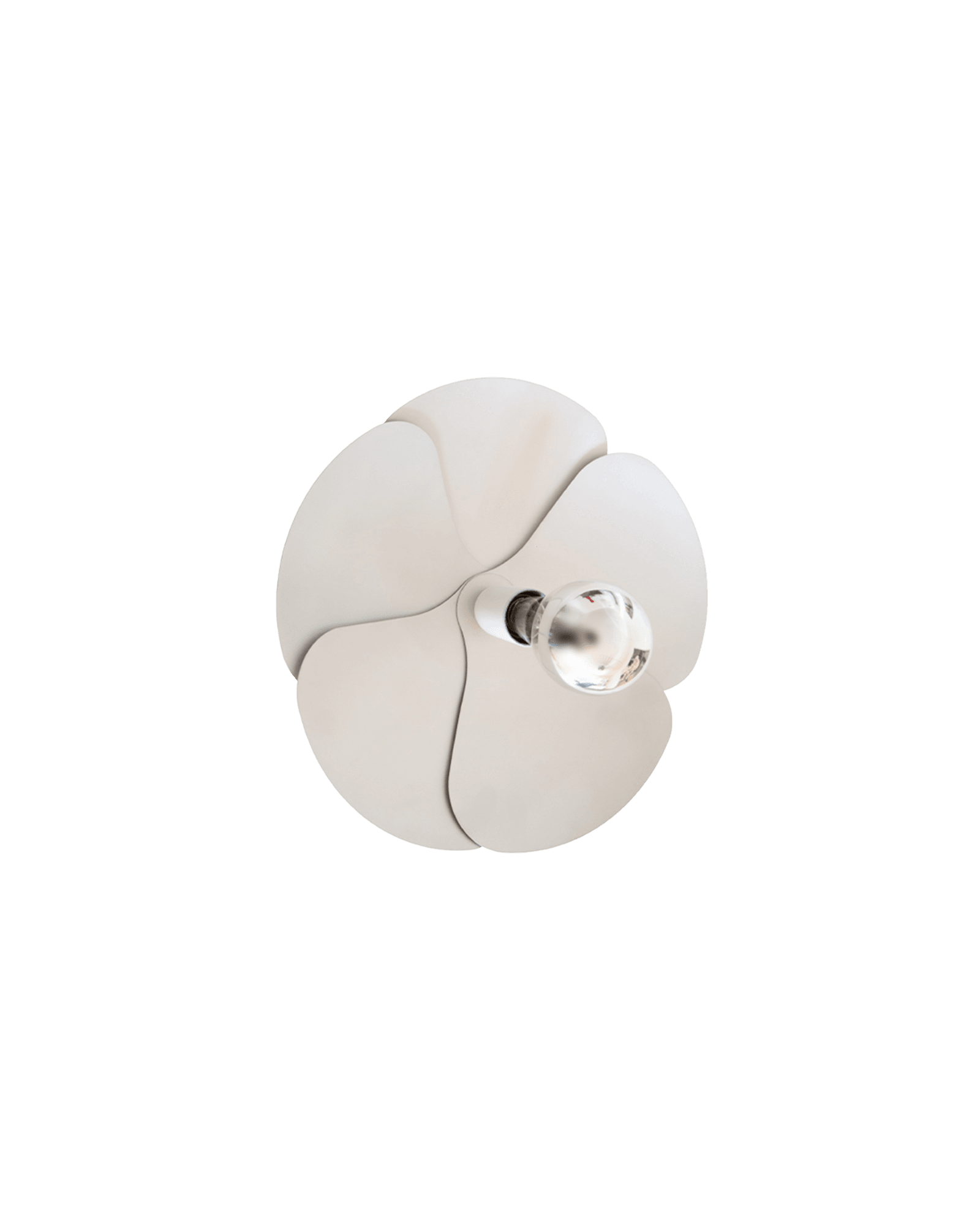 Olivier Mourgue 2093-A Wall Lamp by Disderot, overlapping petal shade, spherical glass bulb, French mid-century sconce
