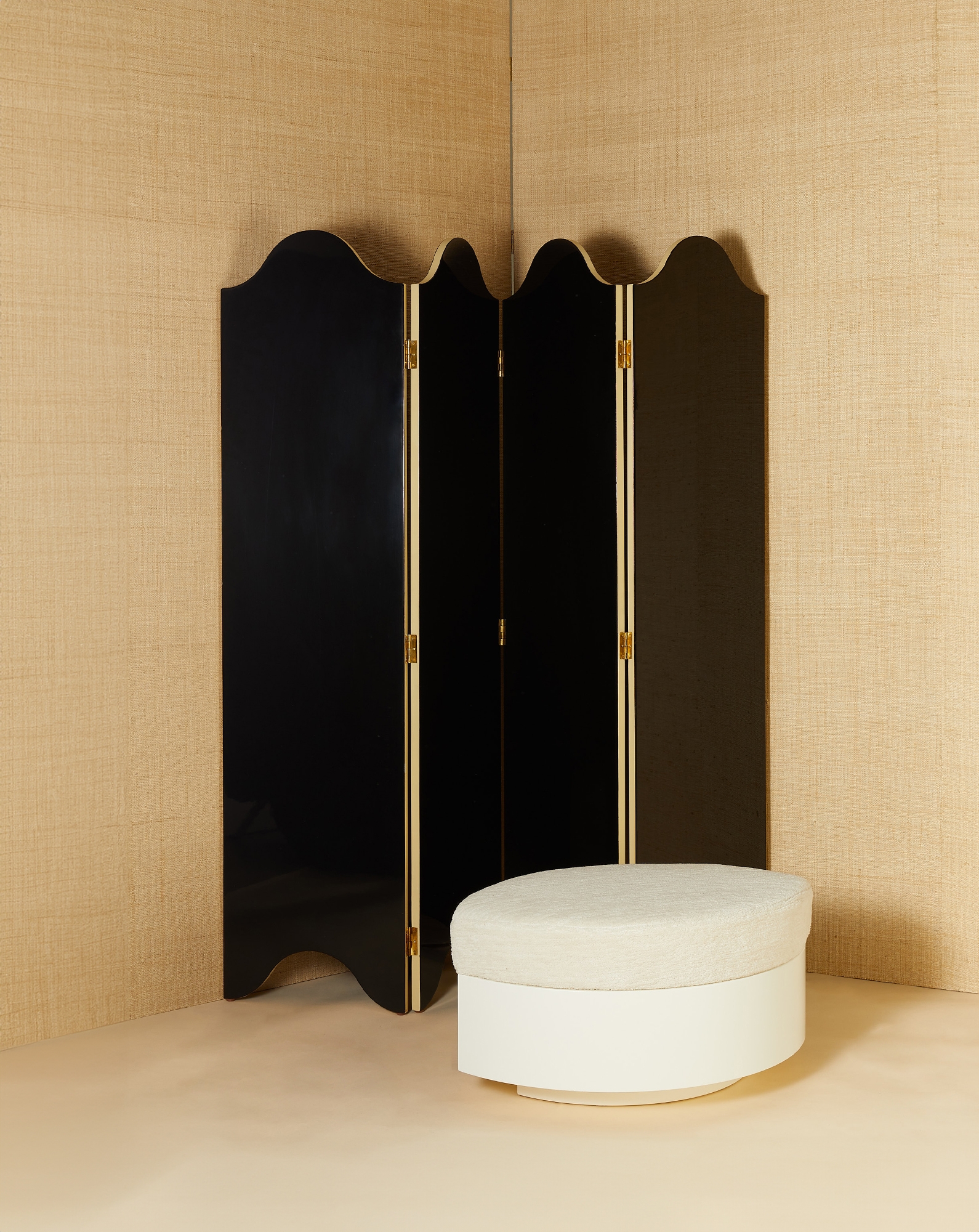 Ebur Editions by Studio Ebur, made of Lacquer and textured fabric, Beige version, picture 2