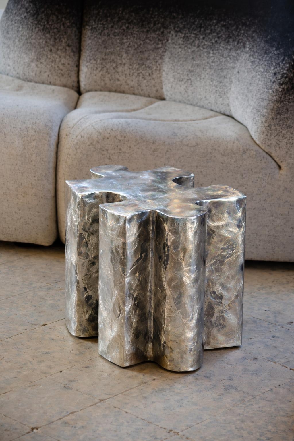 Puzzle Aluminium Polished top, meteor 02