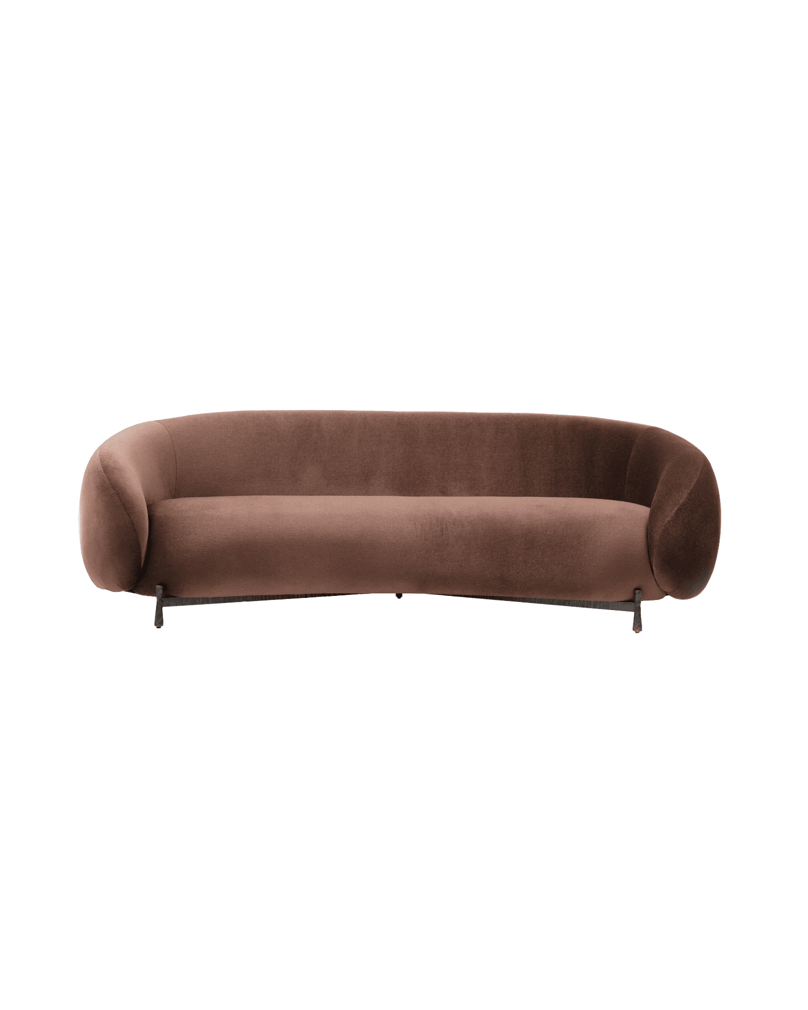 Cloud Sofa by Studio Paolo Ferrari - upholstered sofa, continuous rounded form on dark metal legs