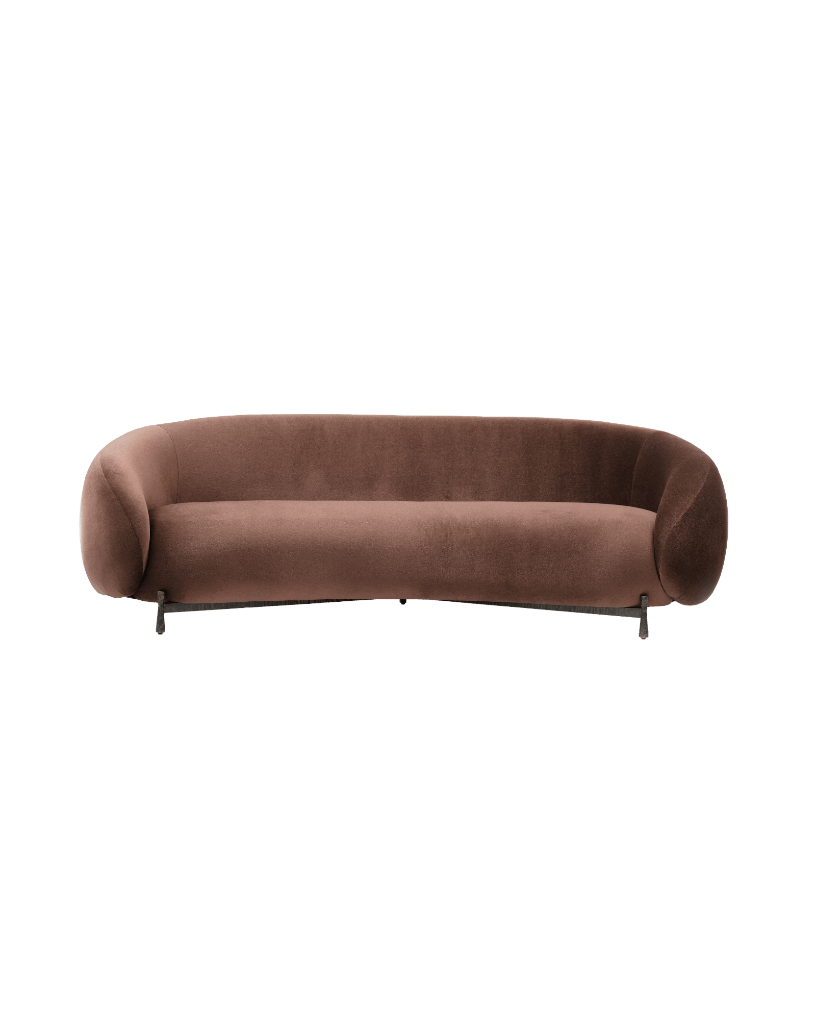 Cloud Sofa by Studio Paolo Ferrari - upholstered sofa, continuous rounded form on dark metal legs