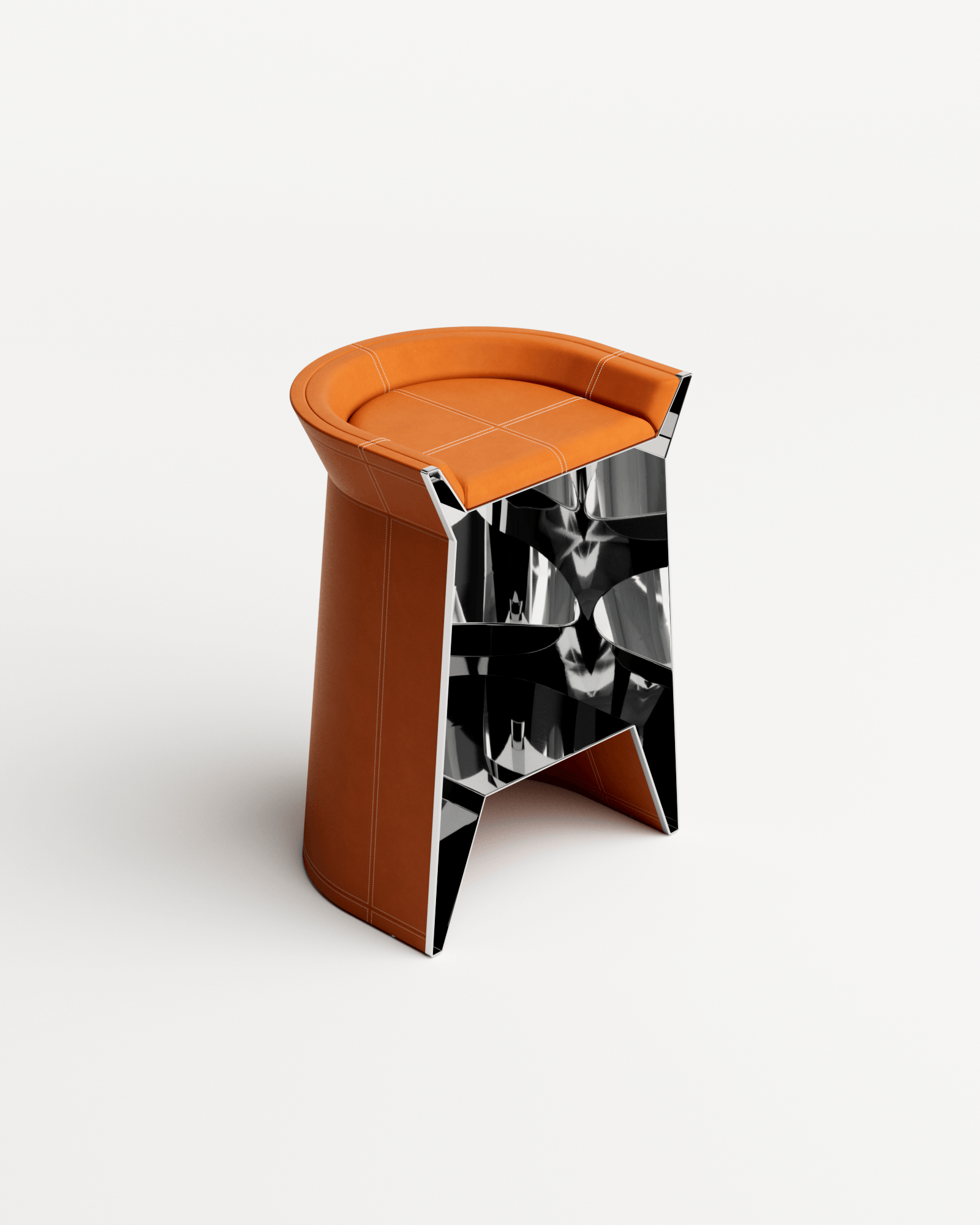 Stamp by Christophe Perichon, made of Steel and Leather, Brown version, picture 3