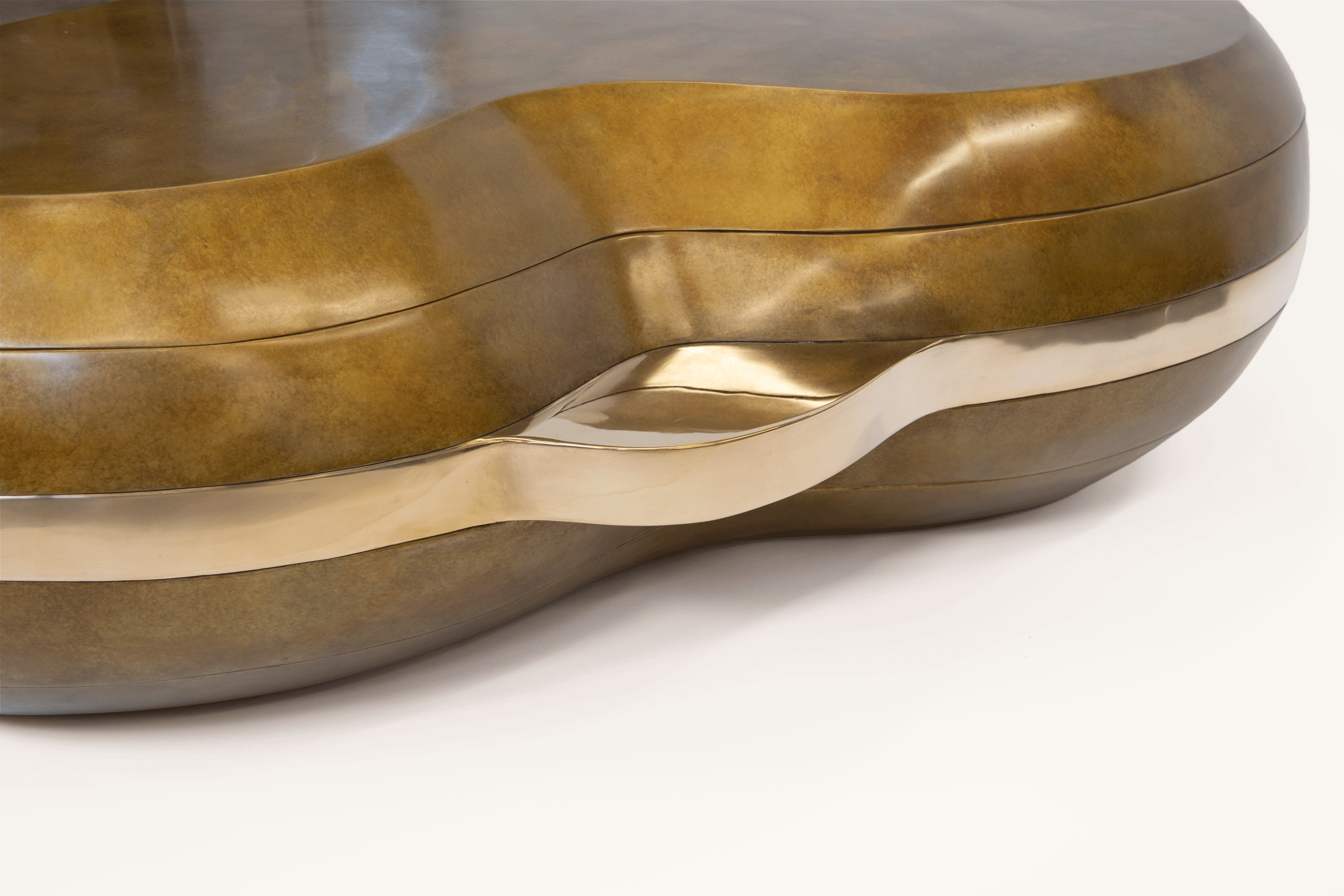 Konekt Collection by Konekt, made of Bronze and , Hand-Patina Bronze with Polished Bronze Shelf version, picture 2