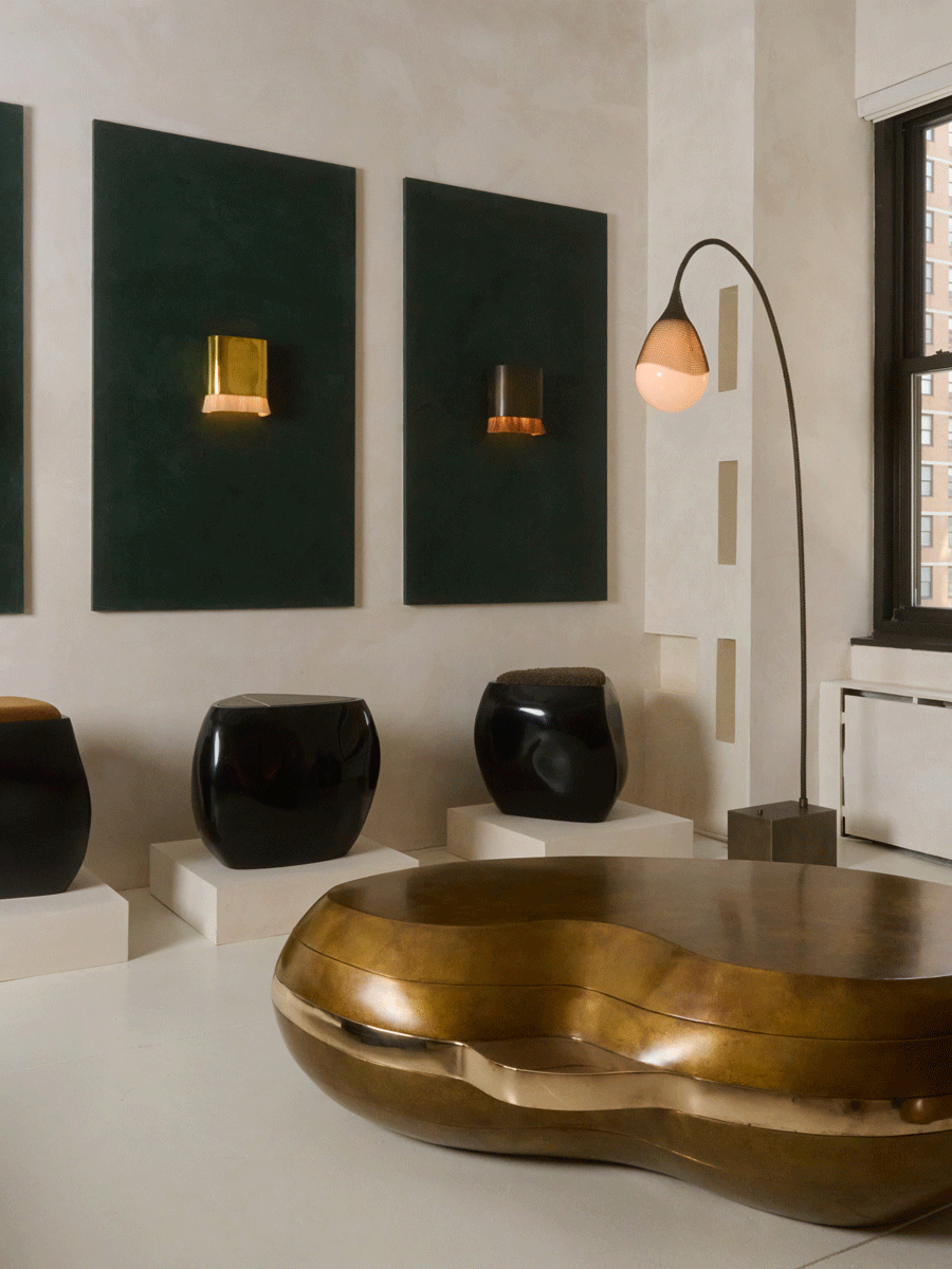 Konekt Collection by Konekt, made of Bronze and , Hand-Patina Bronze with Polished Bronze Shelf version, picture 5