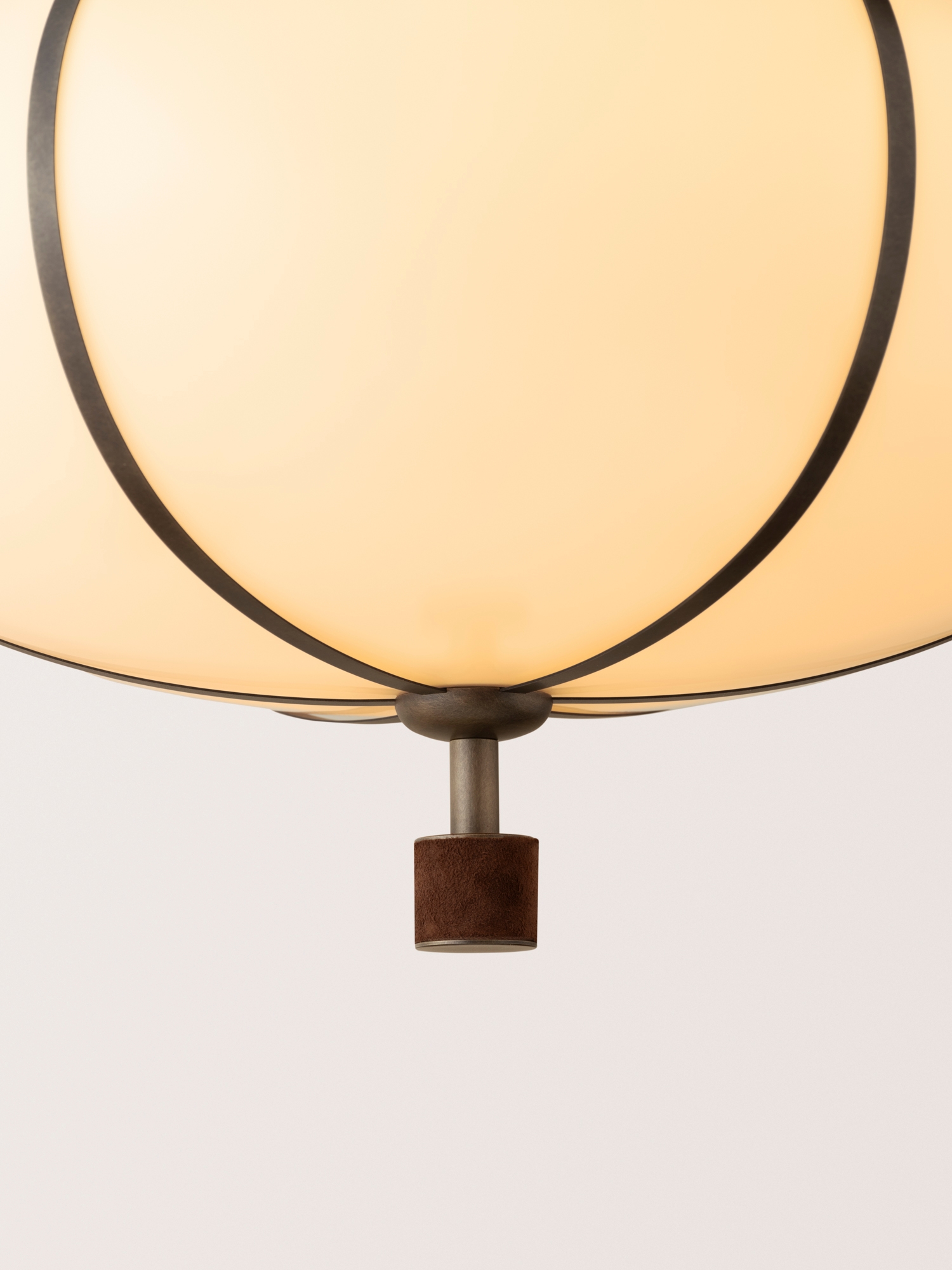 Konekt Collection by Konekt, made of Glass and Brass, Antique Brass - Walnut Suede version, picture 2