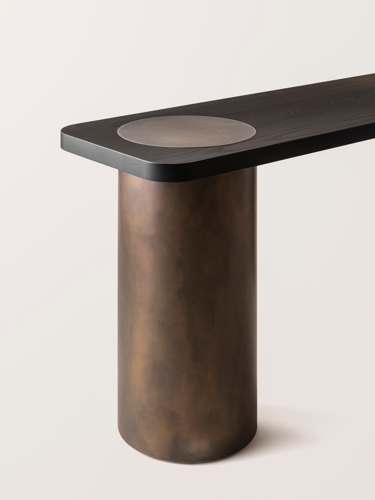 Konekt Collection by Konekt, made of Bronze and Ash, Blackened Ash / Without Dome version, picture 1