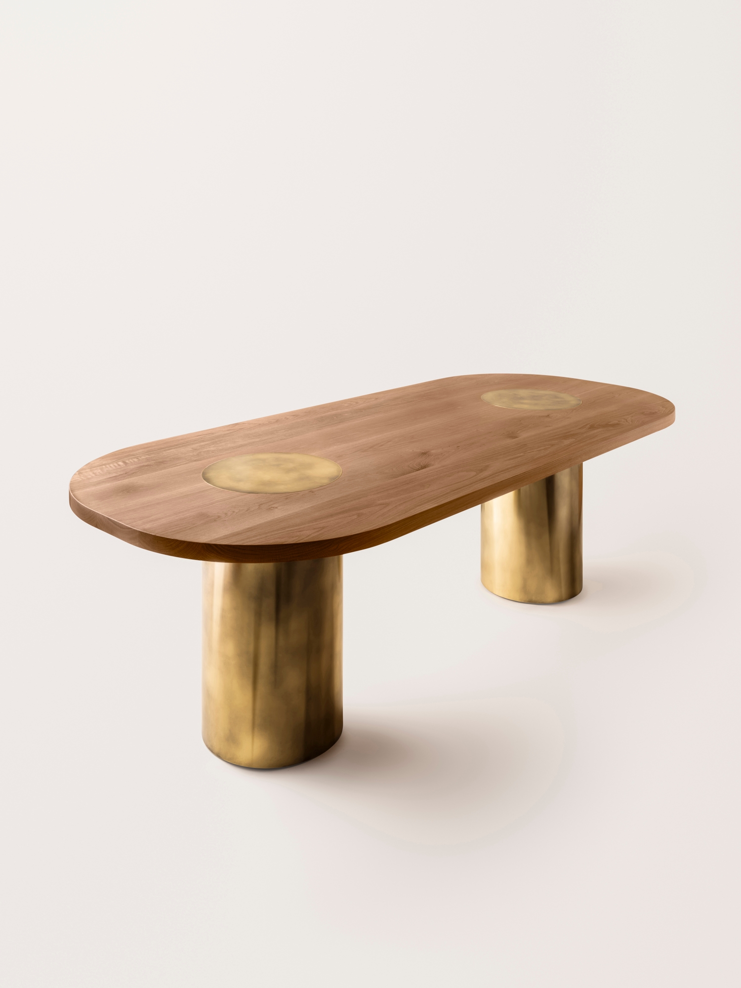 Konekt Collection by Konekt, made of Brass and Wood, Oak / Without Dome version, picture 1