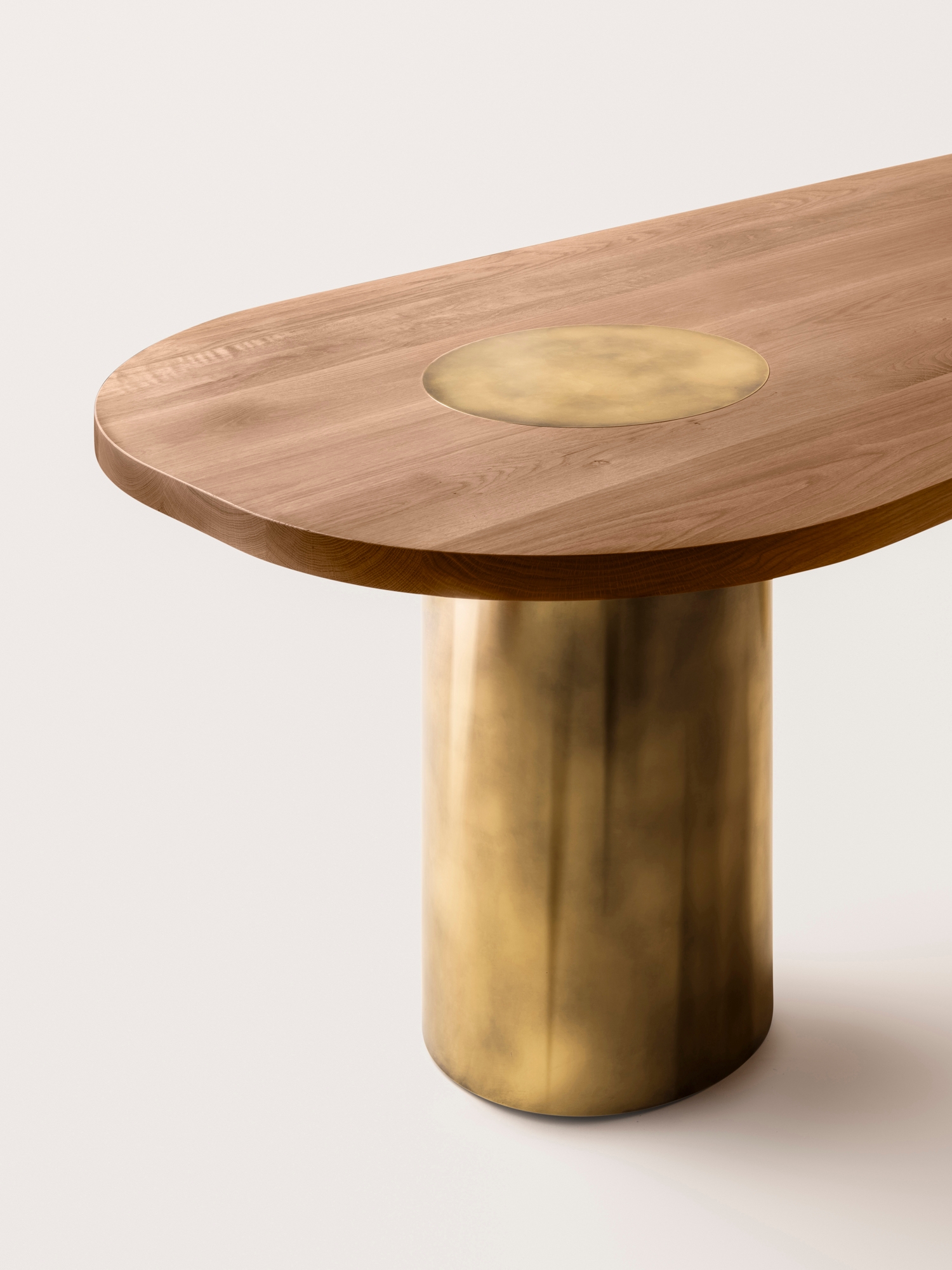 Konekt Collection by Konekt, made of Brass and Wood, Oak / Without Dome version, picture 2