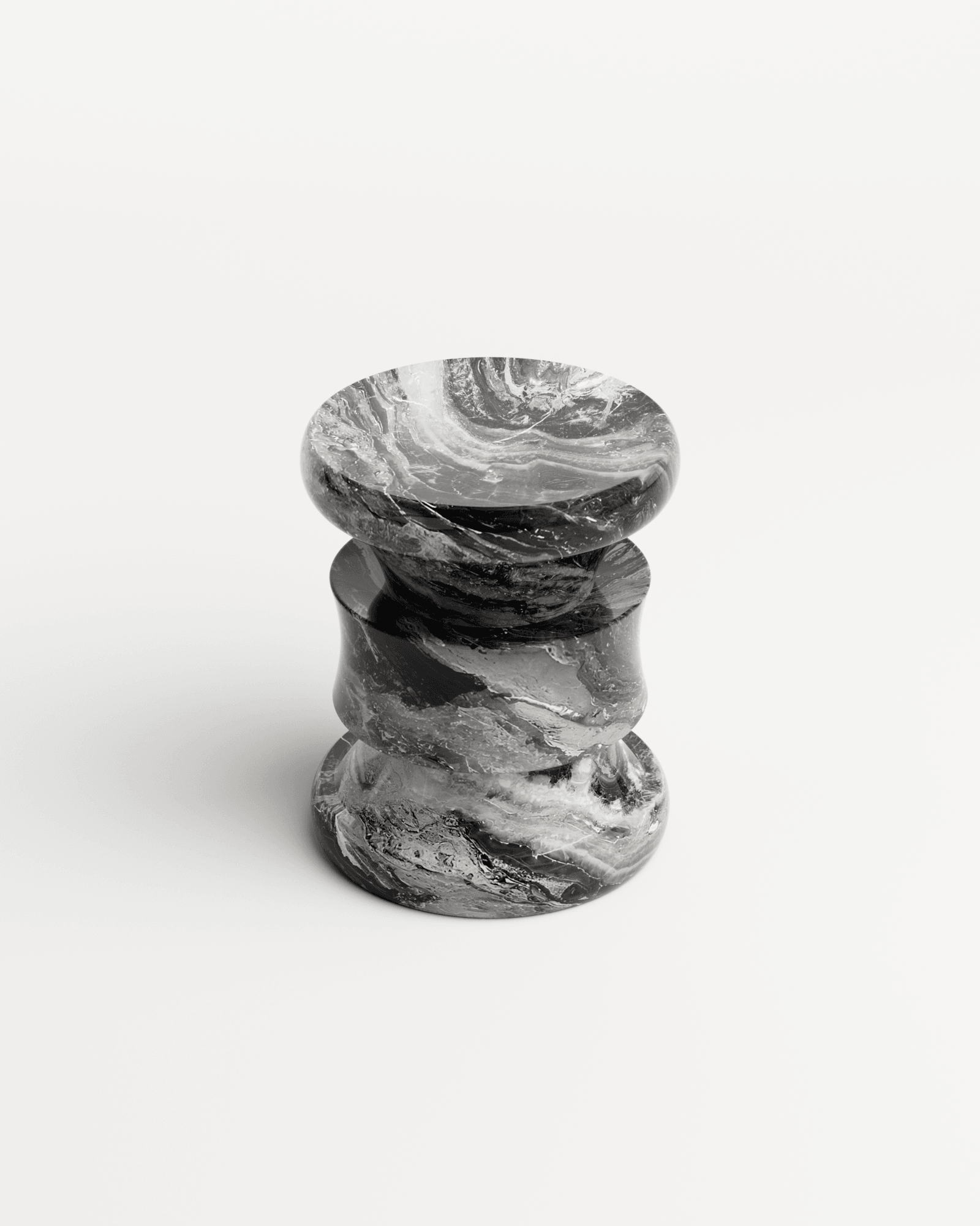 Umbra by Le Berre Vevaud, made of Marble and , Arabesco Orobico Grigio version, picture 1