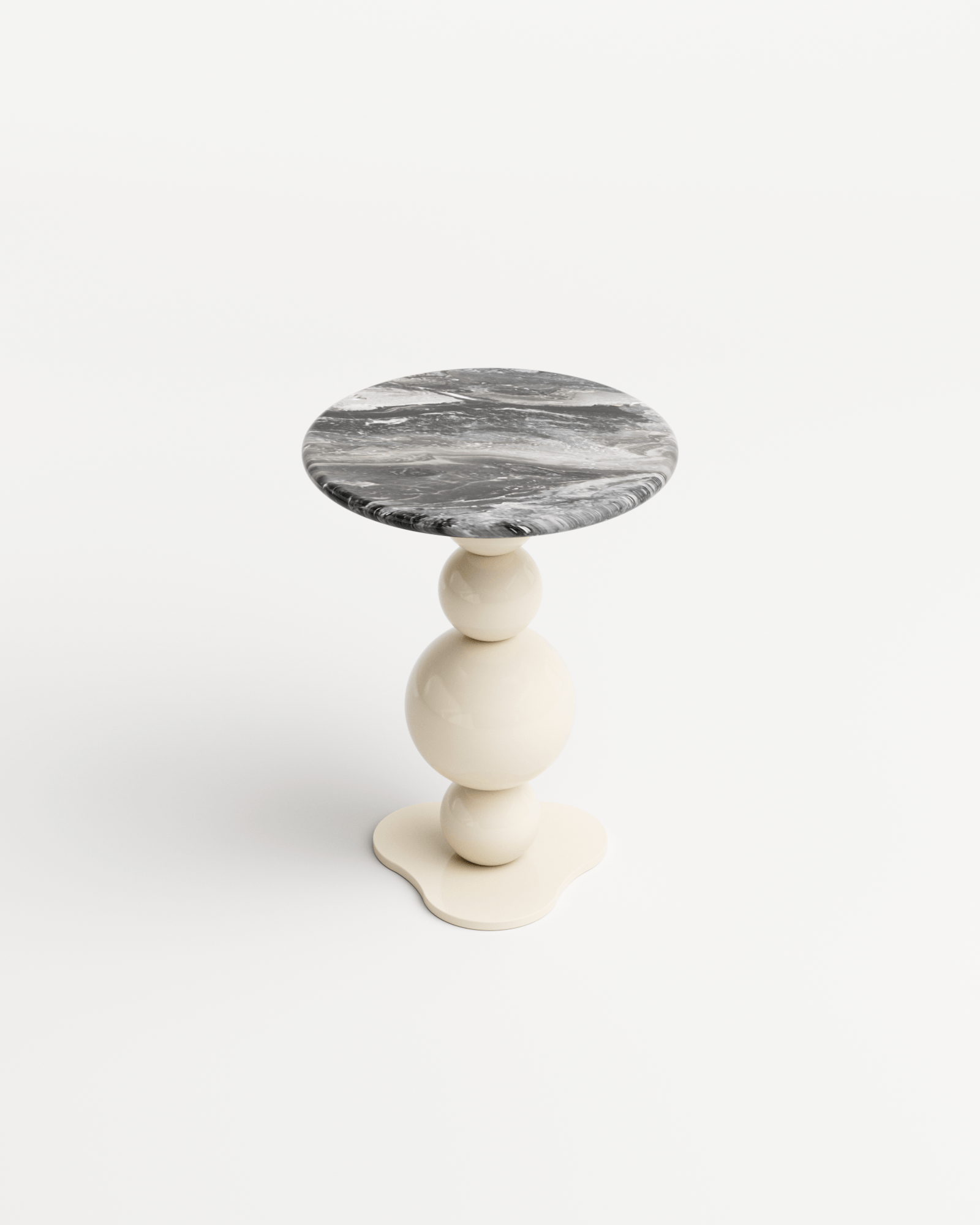 Umbra by Le Berre Vevaud, made of Marble and Tulipwood, Ivory version, picture 1