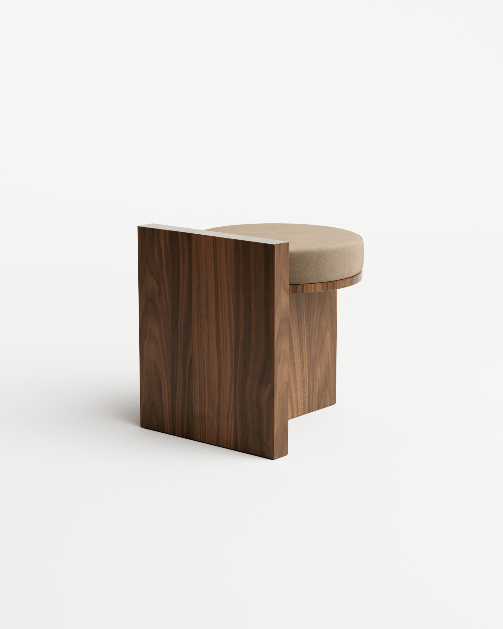 Meï by Agence Volta, made of Wood and Velvet, Walnut version, picture 1