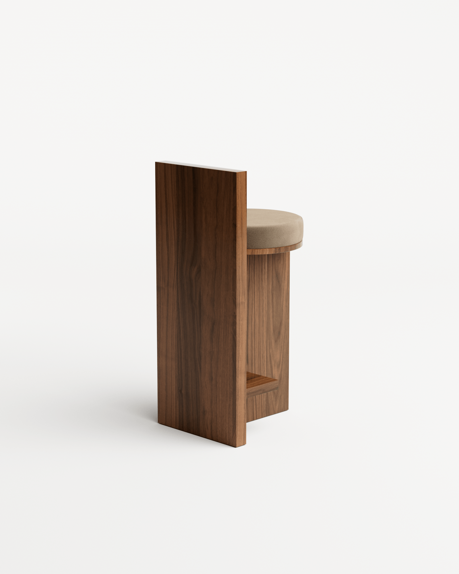 Meï by Agence Volta, made of Wood and Velvet, Walnut version, picture 1