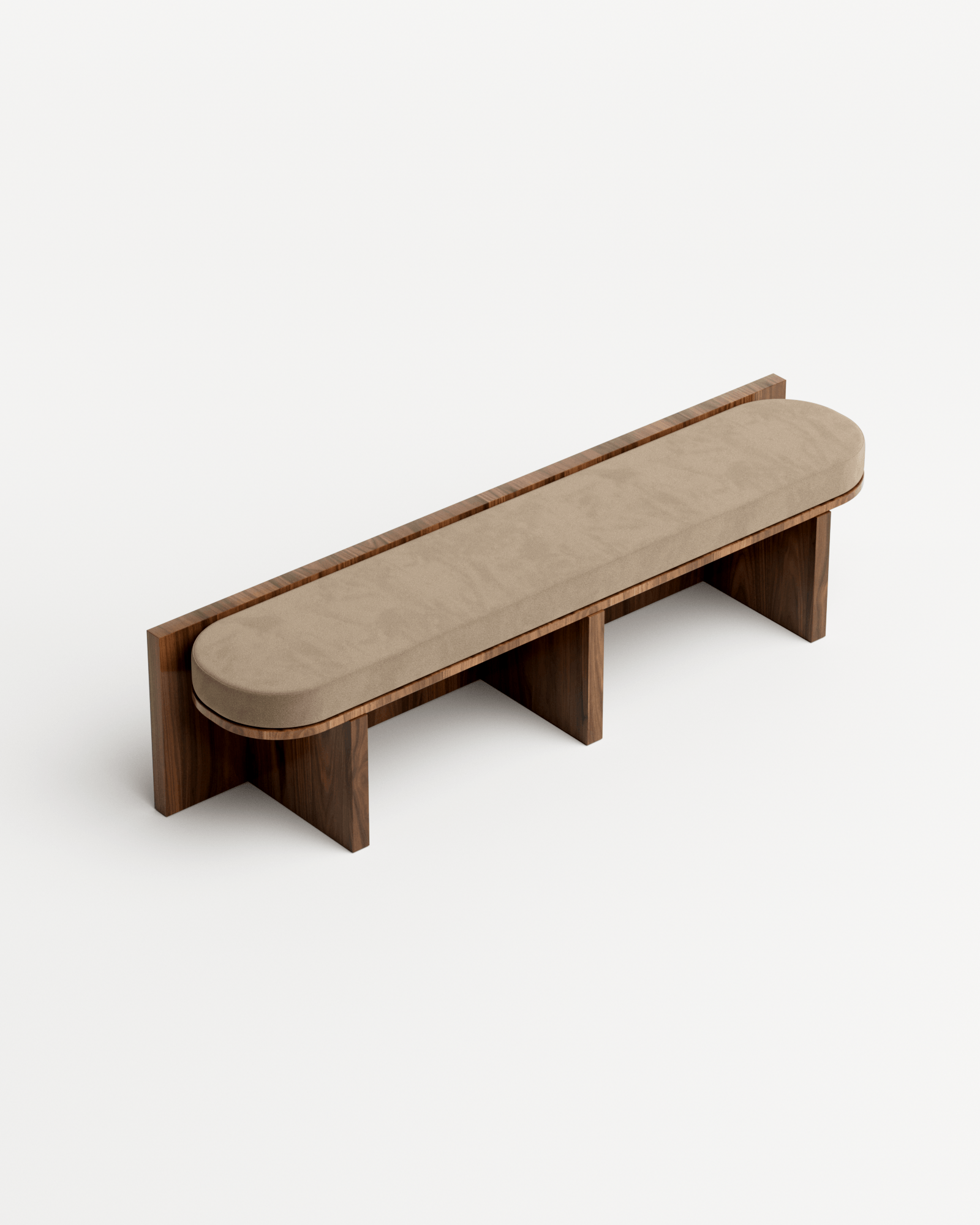 Meï by Agence Volta, made of Velvet and Wood , Walnut version, picture 3
