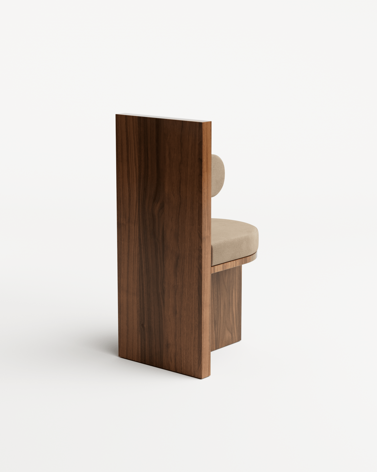 Meï by Agence Volta, made of Wood and Velvet, Walnut version, picture 1