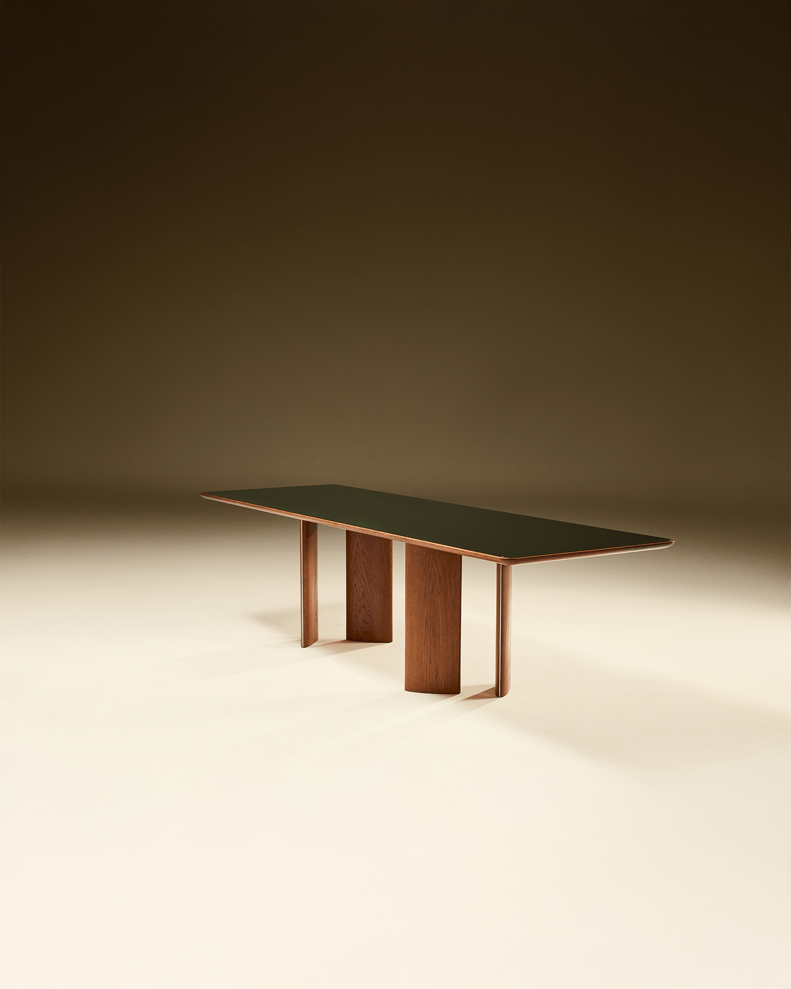 Mise En Scène by Tatjana von Stein, made of Lacquered Glass and Wood, Honey Oak version, picture 2