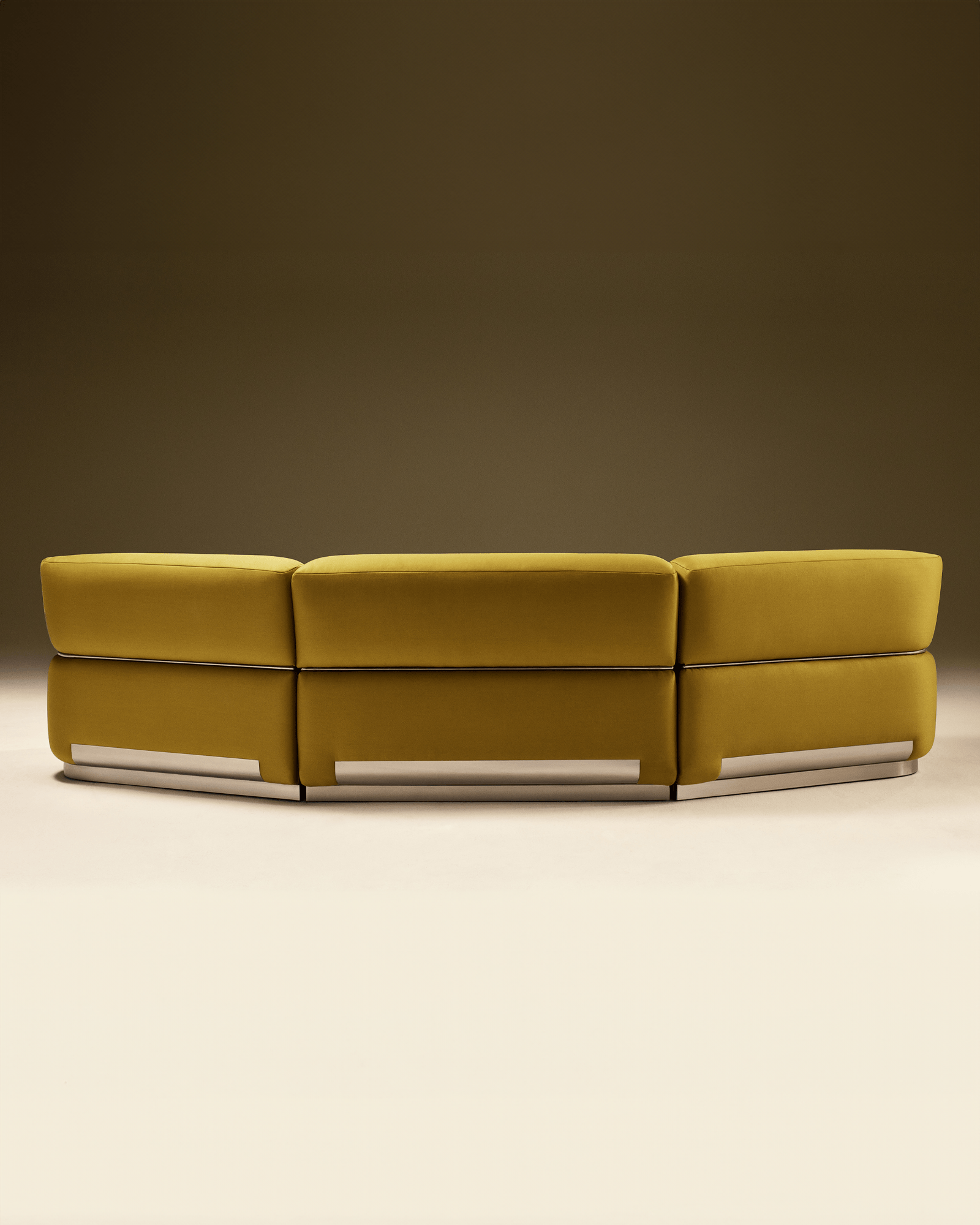 Mise En Scène by Tatjana von Stein, made of Upholstery and Steel, Mustard Yellow version, picture 4