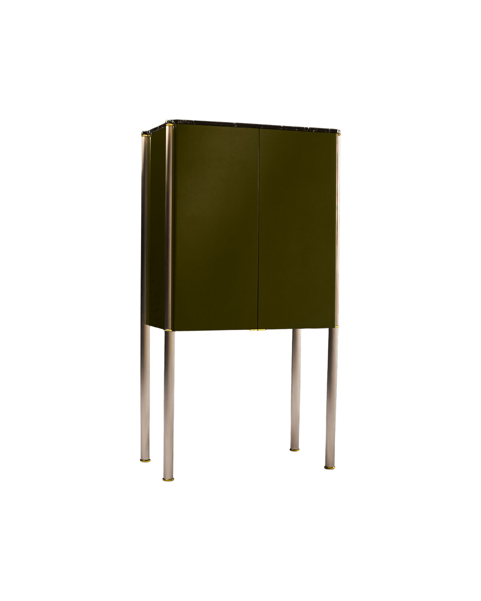 Mise En Scène by Tatjana von Stein, made of Wood  and Leather, Green Lacquer version, picture 0