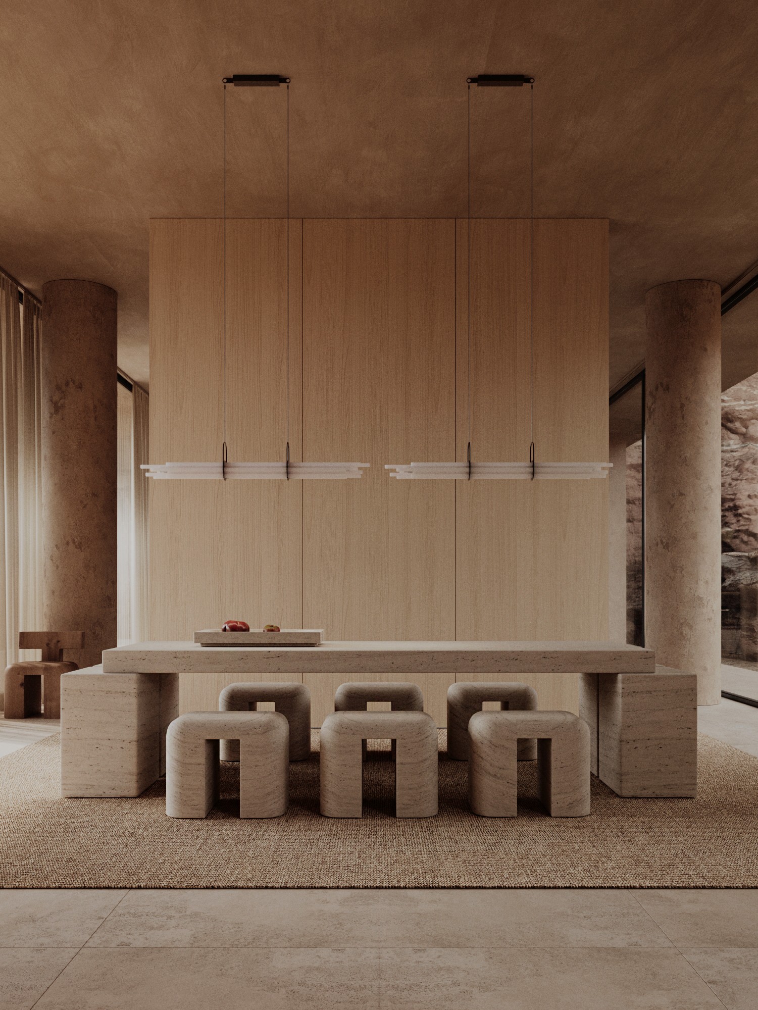 Monolith Collection by Monolith, made of Travertin and , Travertine version, picture 2