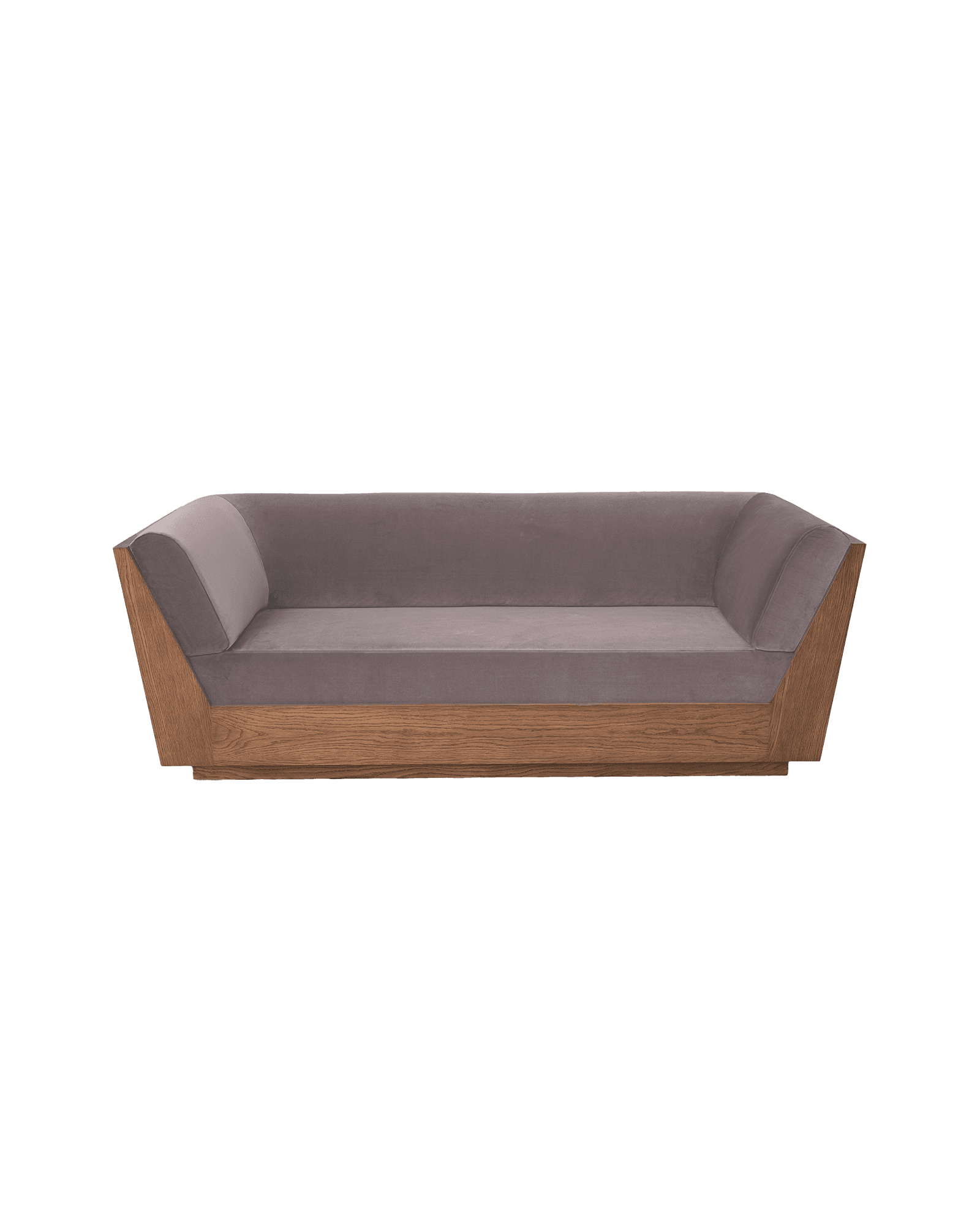 Pedregal Sofa by Atelier de Troupe - solid wood frame sofa, warm grain, Pedregal Collection