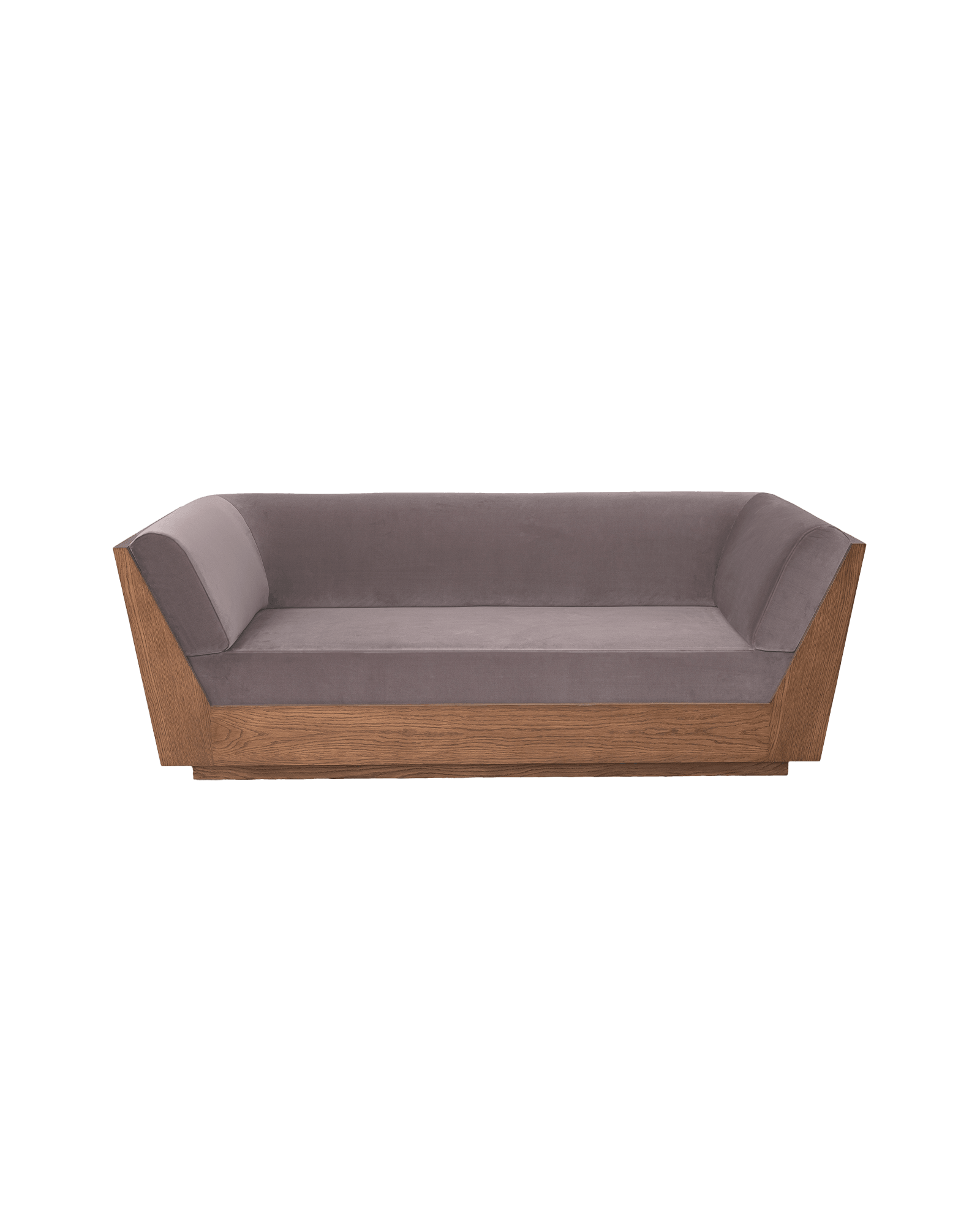 Pedregal Sofa by Atelier de Troupe - solid wood frame sofa, warm grain, Pedregal Collection