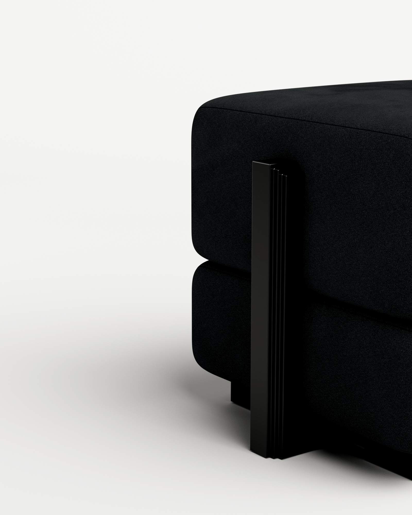 Rodez by Thomas Moisan, made of Wood and Velvet, Black version, picture 4