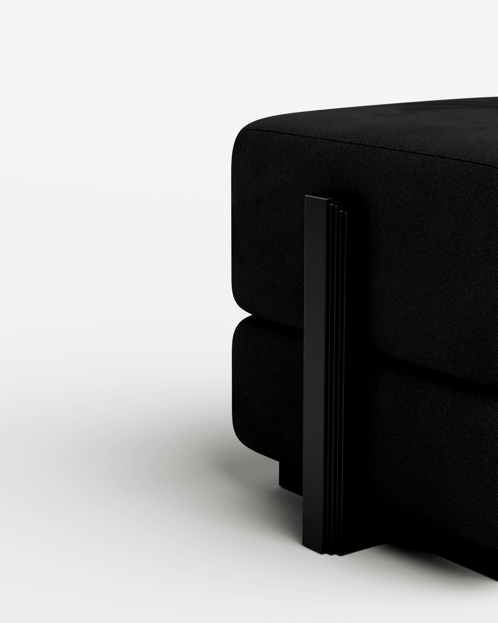 Rodez by Thomas Moisan, made of Wood and Velvet, Black version, picture 4