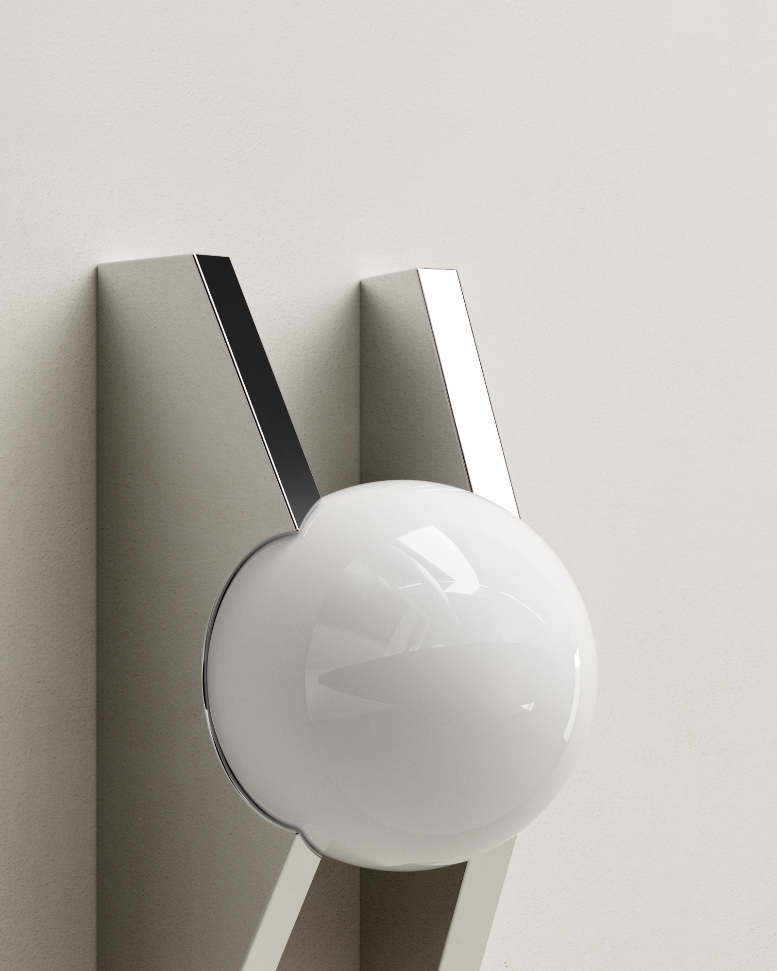 Croisière by Rudy Guénaire, made of Chrome and Aluminium, Chrome version, picture 5