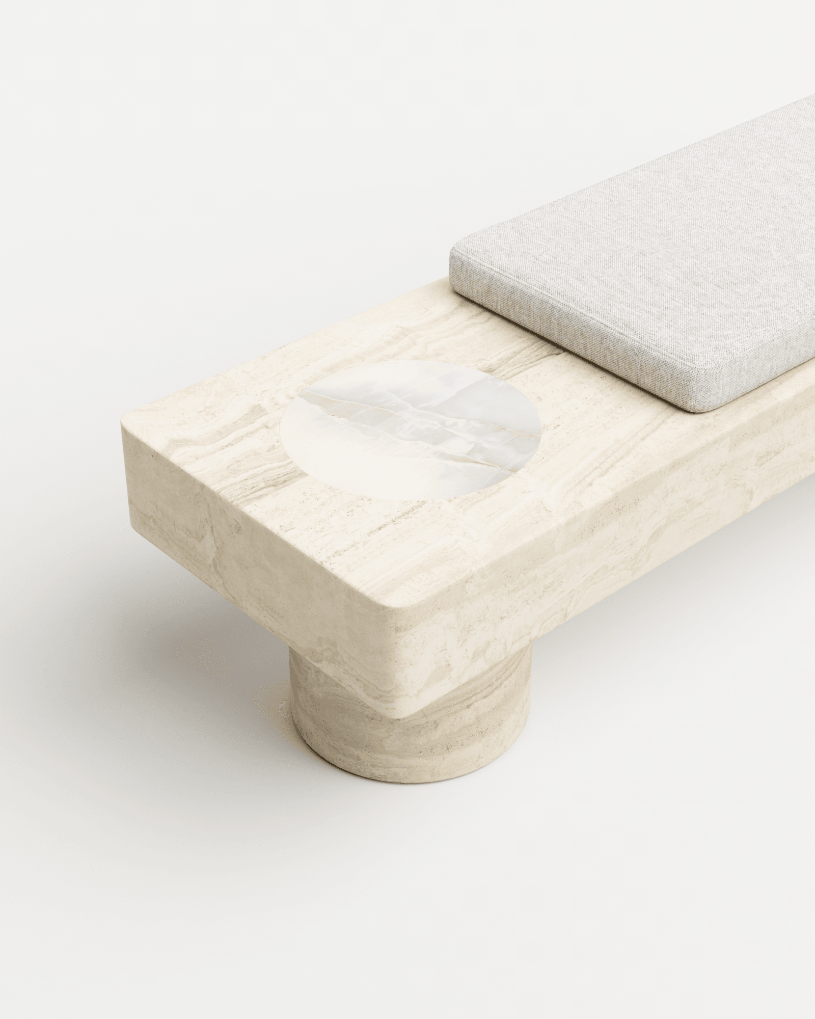 Salvante by Piotr Dabrowa, made of Travertin and Onyx, Travertine version, picture 4