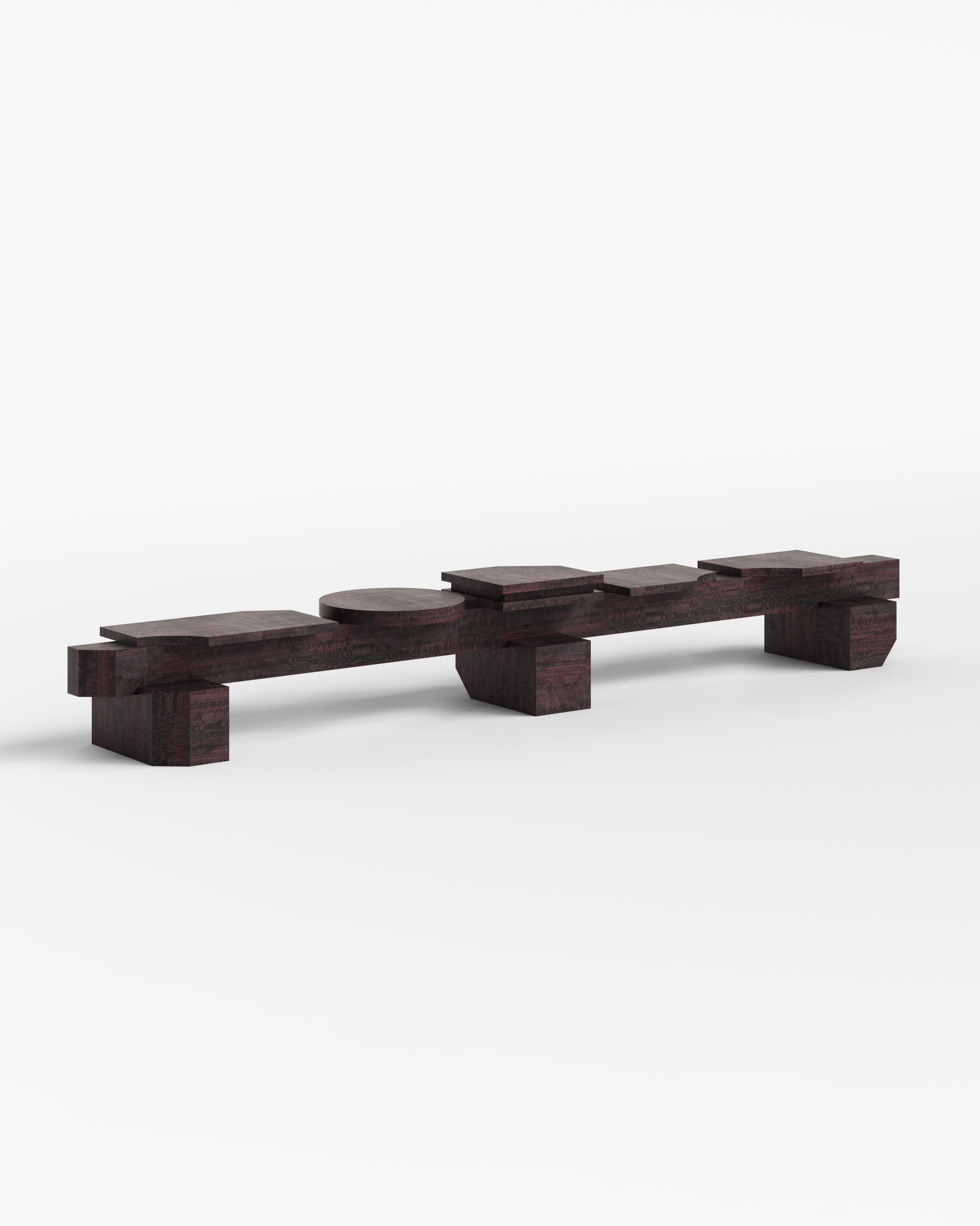 sashaxsasha Collection by Sashaxsasha, made of MDF and Wood, Burgundy Eucalyptus Veneer version, picture 2