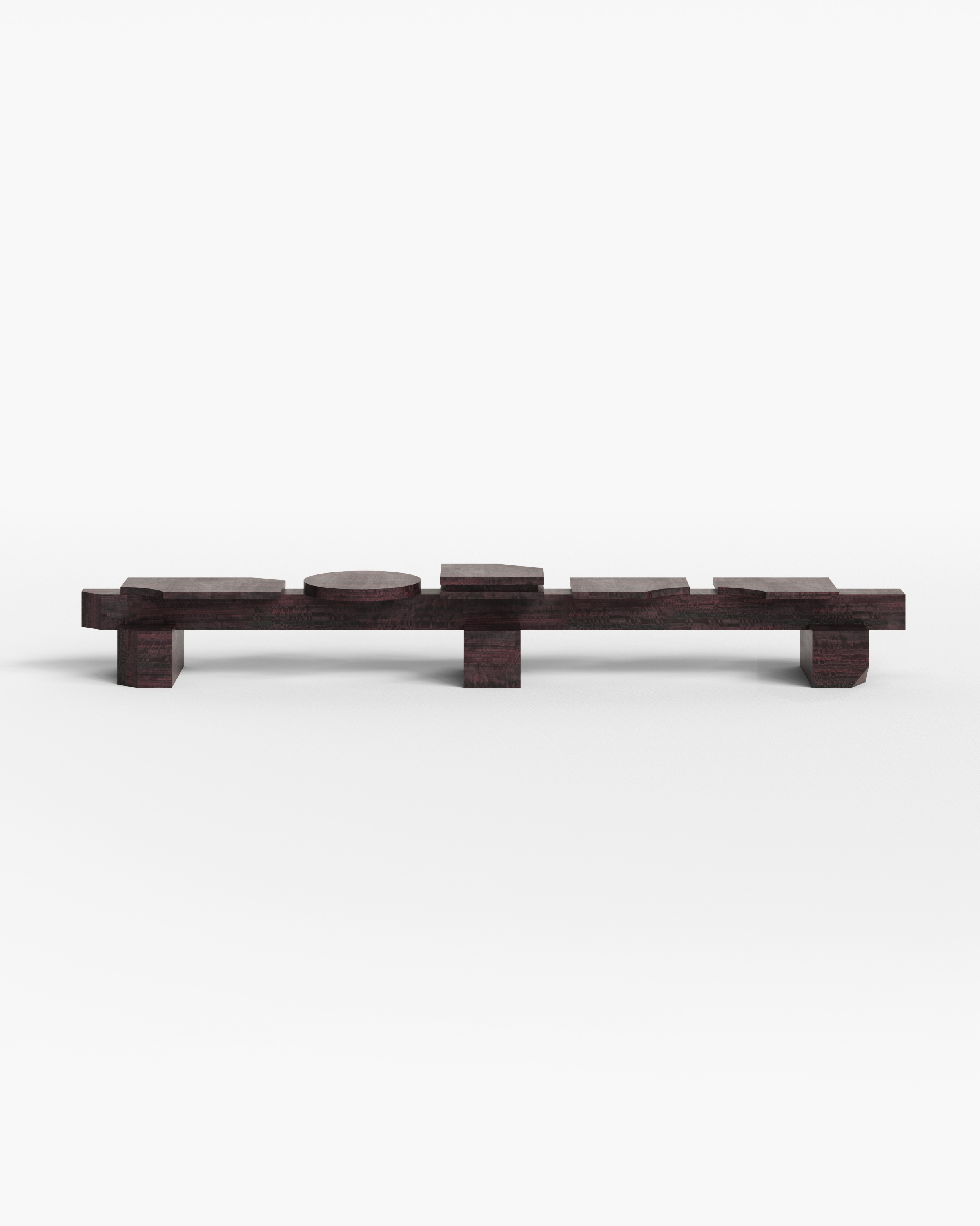 sashaxsasha Collection by Sashaxsasha, made of MDF and Wood, Burgundy Eucalyptus Veneer version, picture 1