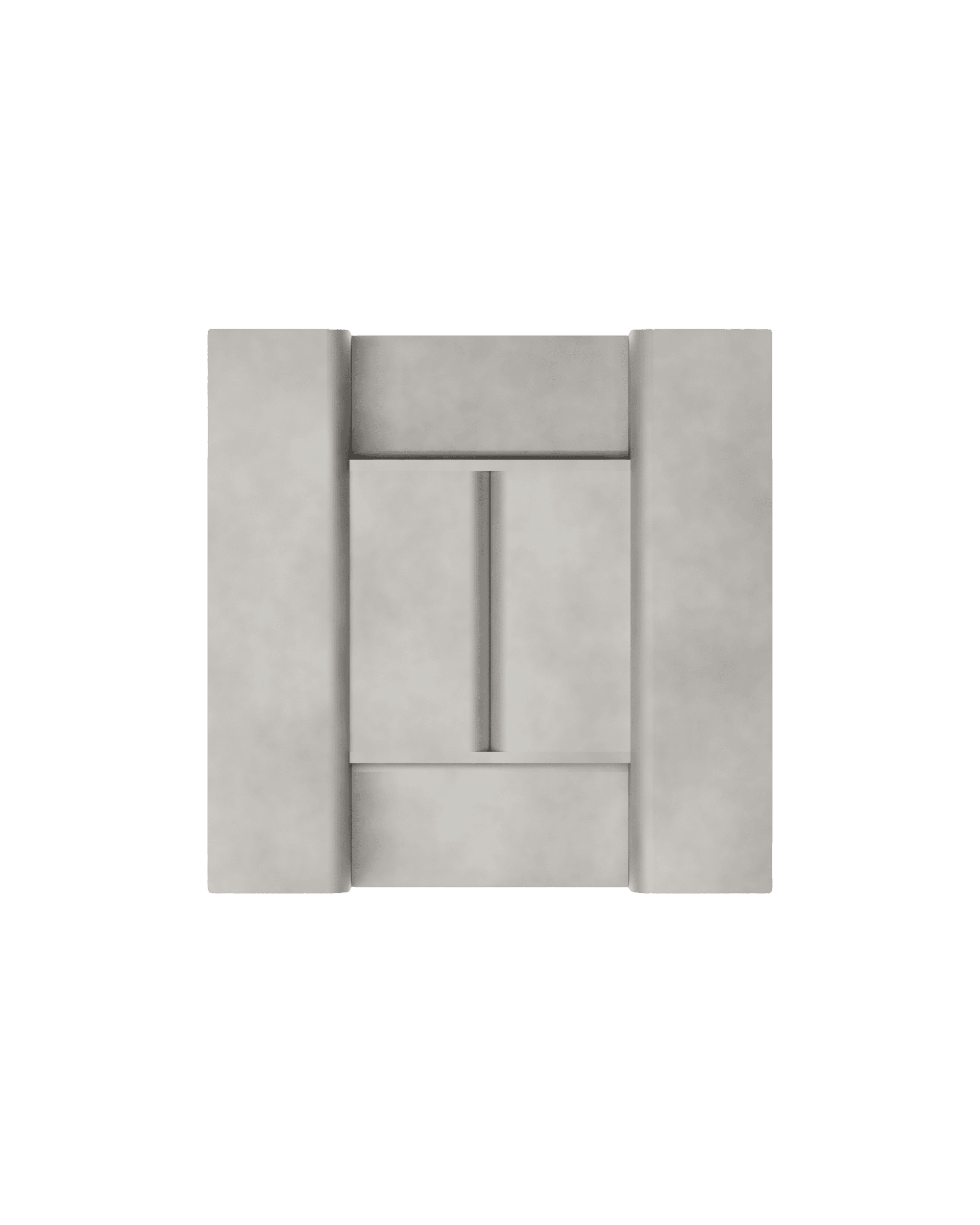 Section Wall Sconce by Paul Coenen - matte grey concrete-finish wall sconce, symmetrical panelled form