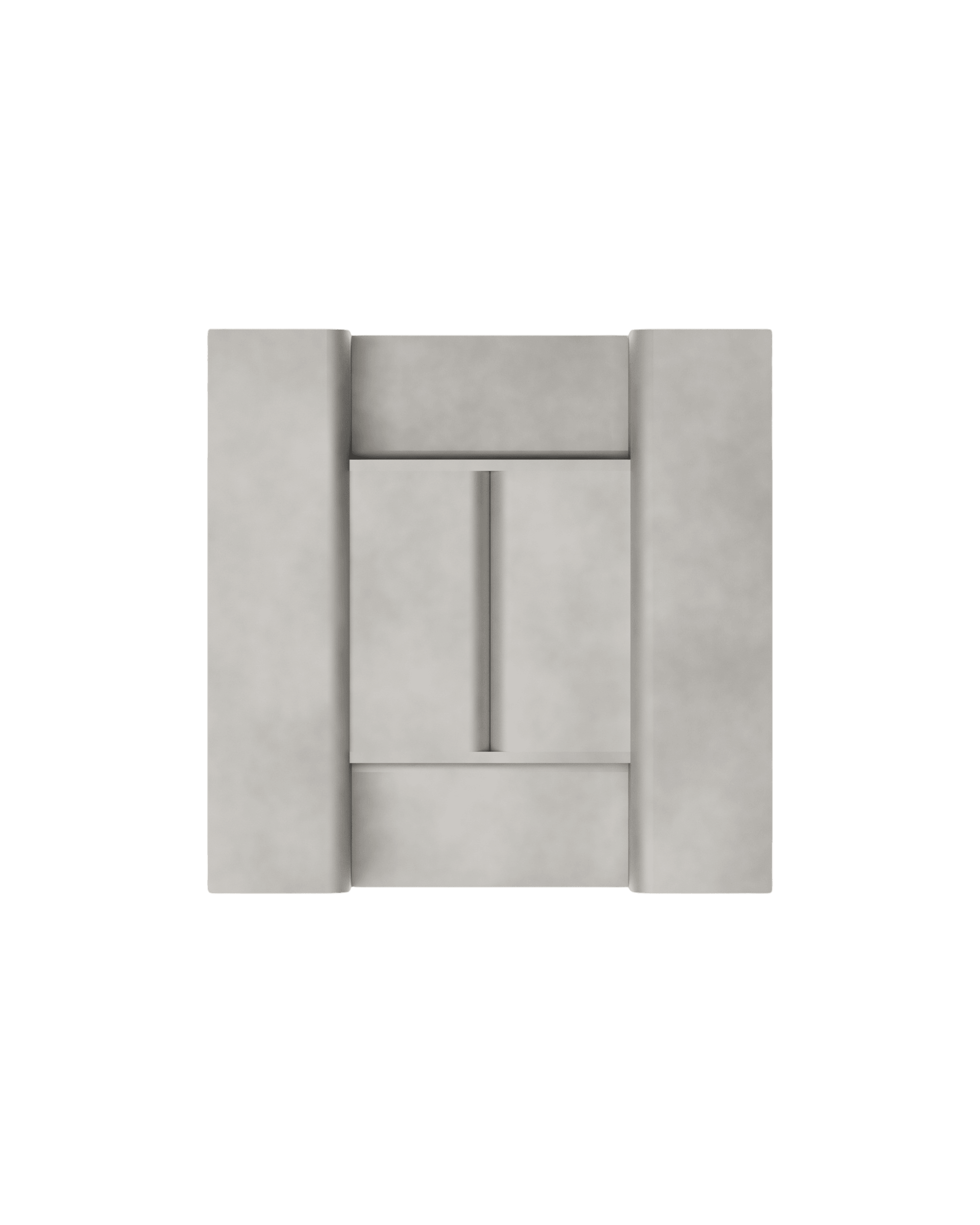 Section Wall Sconce by Paul Coenen - matte grey concrete-finish wall sconce, symmetrical panelled form