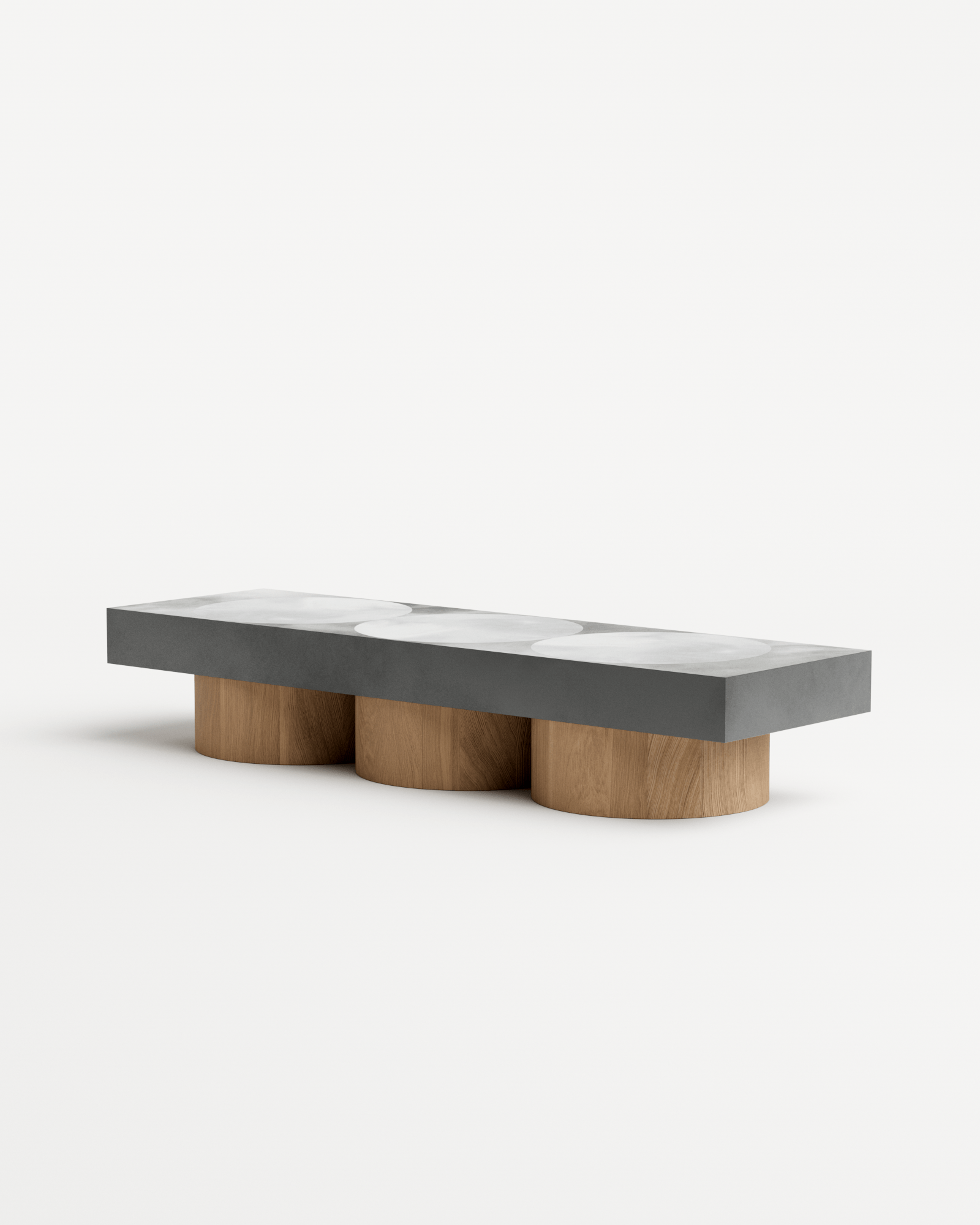 Slab by Benni Allan, made of Steel and Wood, Dark version, picture 1