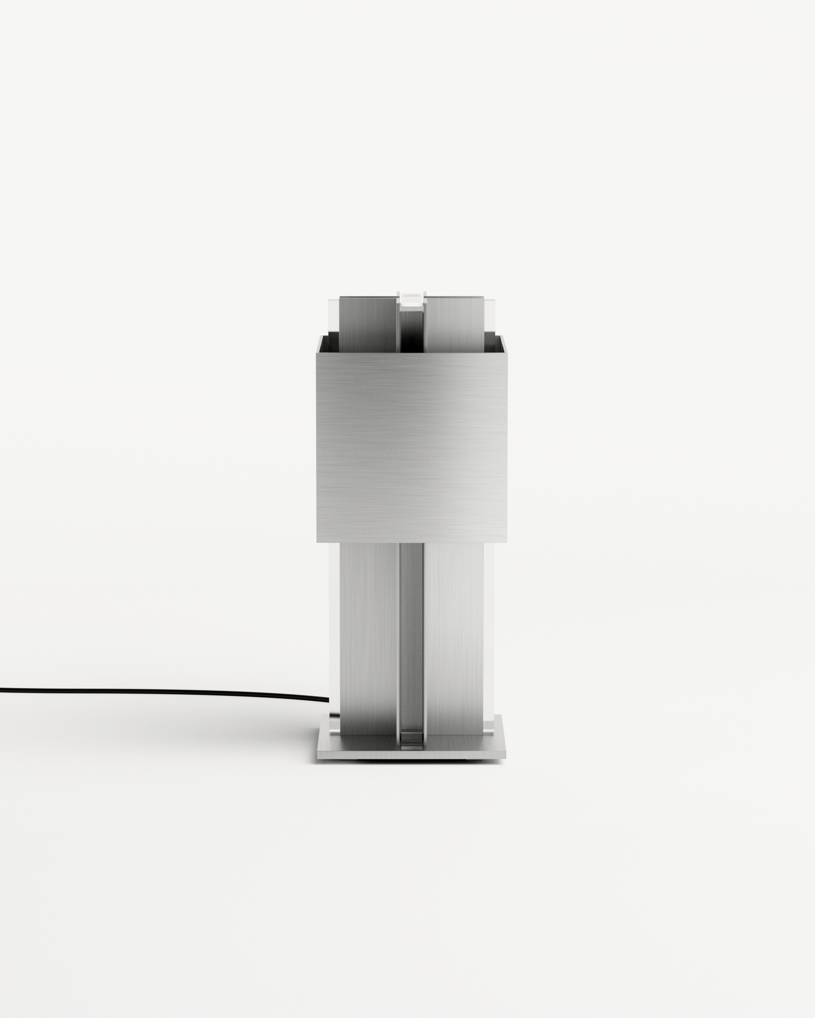 SOFT SOLID by Studioutte, made of Brushed Steel and Plexiglass, Brushed Steel version, picture 1