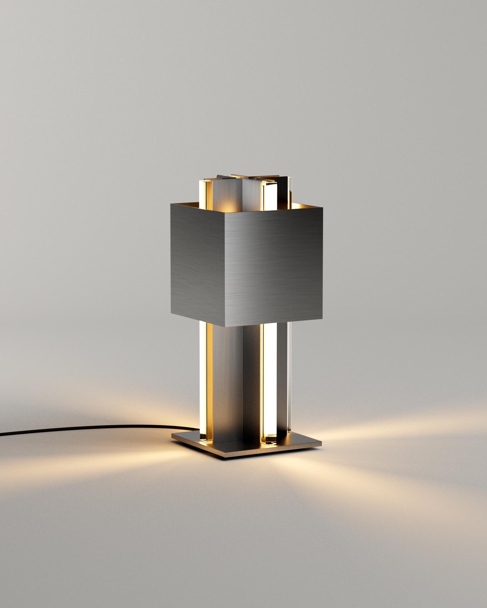 SOFT SOLID by Studioutte, made of Brushed Steel and Plexiglass, Brushed Steel version, picture 3