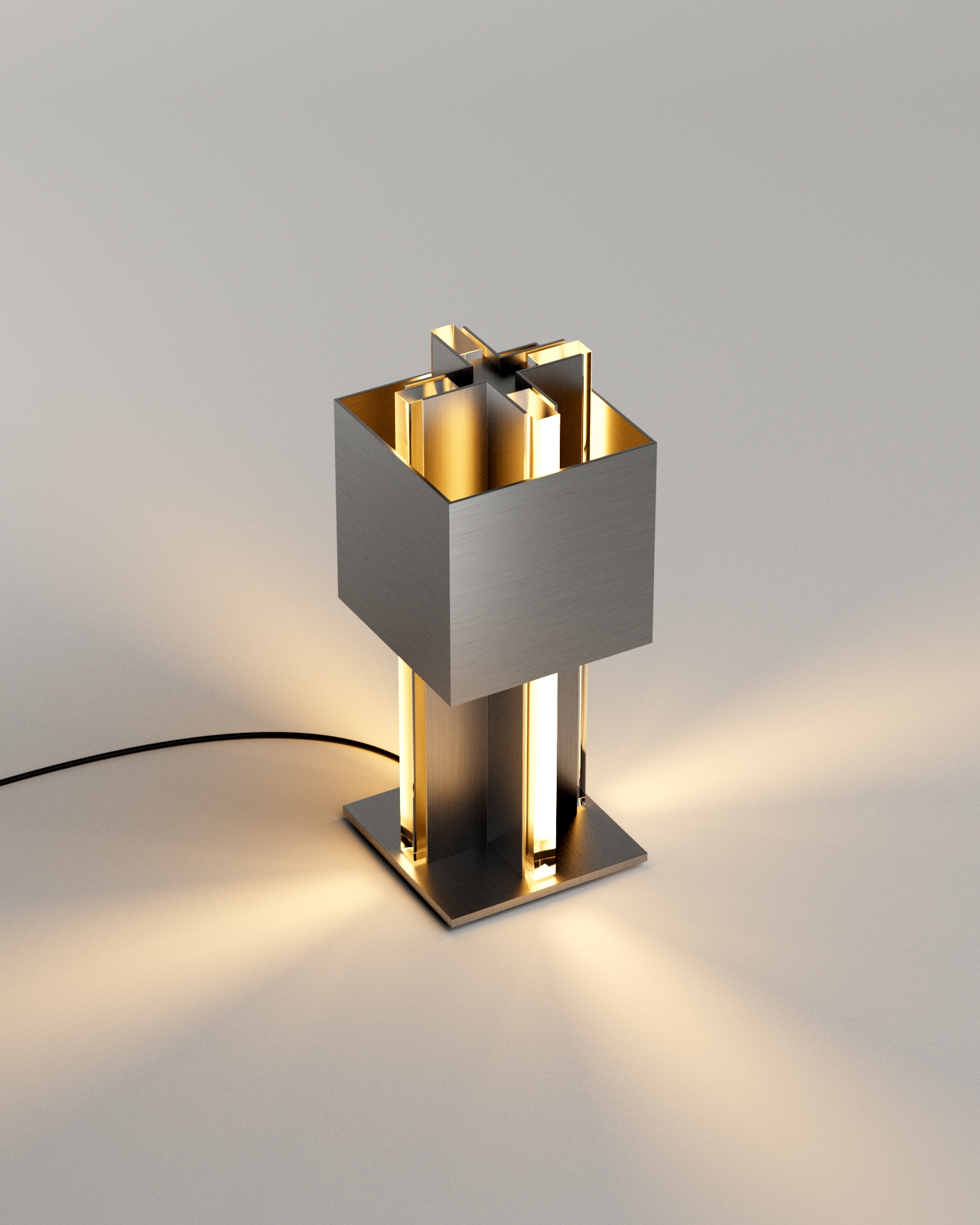 SOFT SOLID by Studioutte, made of Brushed Steel and Plexiglass, Brushed Steel version, picture 4