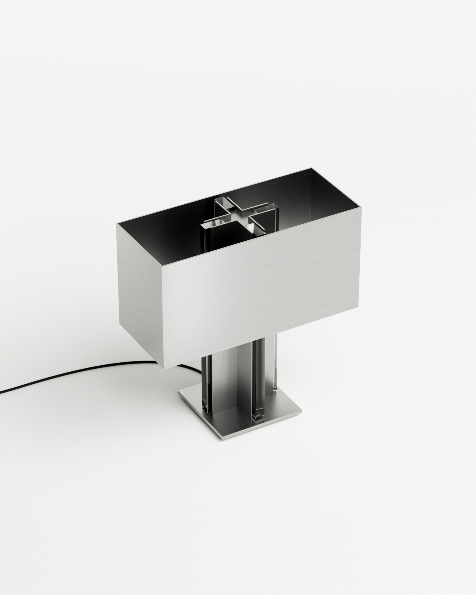 SOFT SOLID by Studioutte, made of Brushed Steel and Plexiglass, Brushed Steel version, picture 2