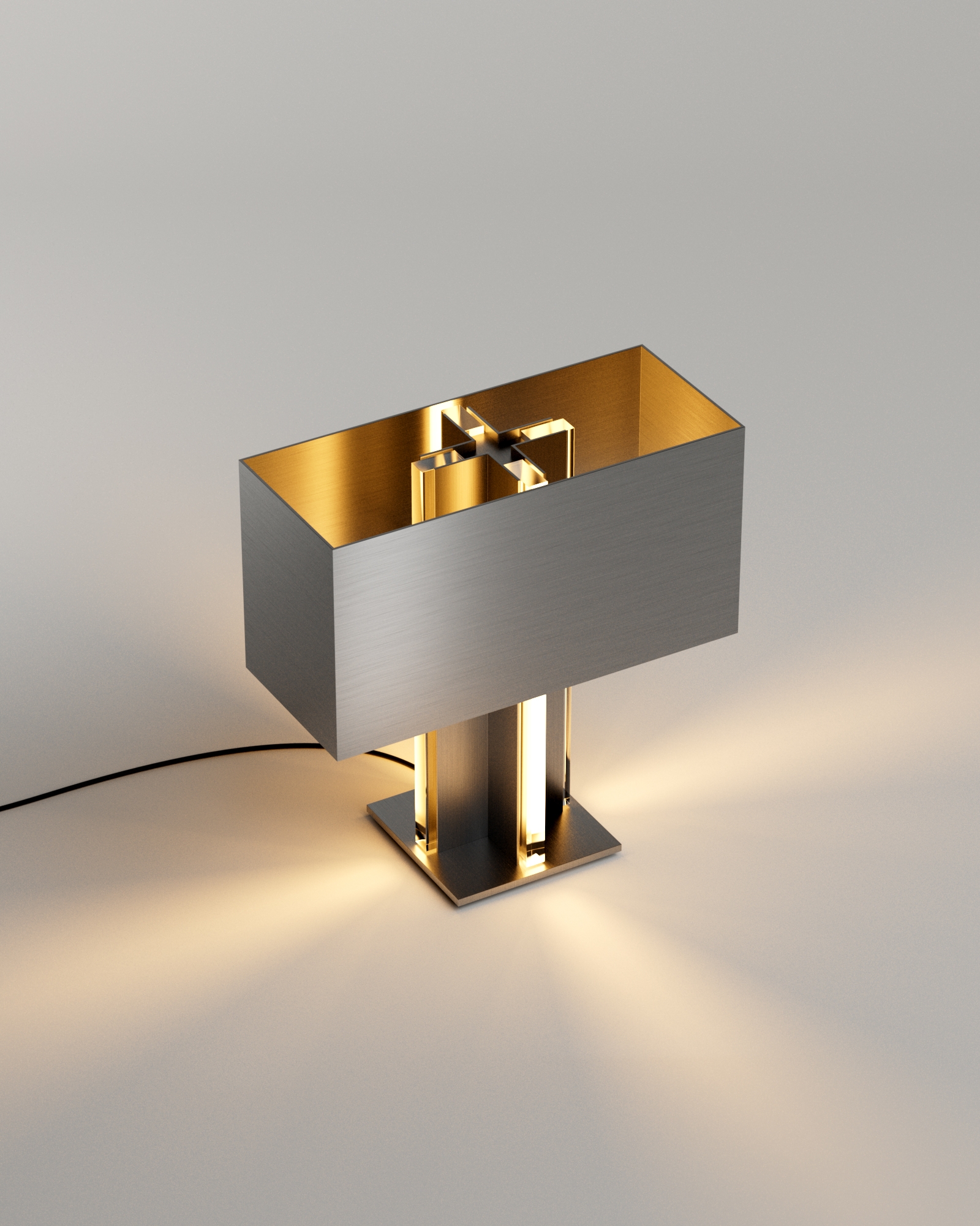 SOFT SOLID by Studioutte, made of Brushed Steel and Plexiglass, Brushed Steel version, picture 4